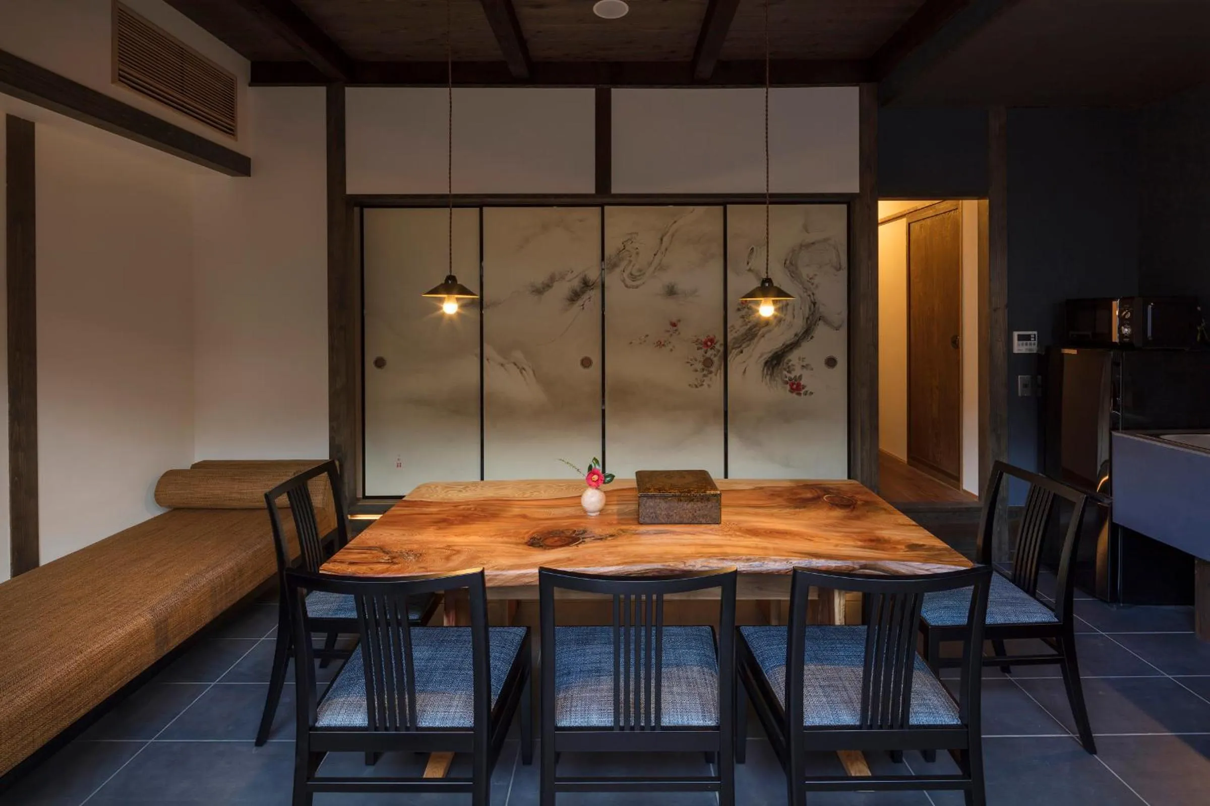 Dining area in Yoitsubaki Machiya House