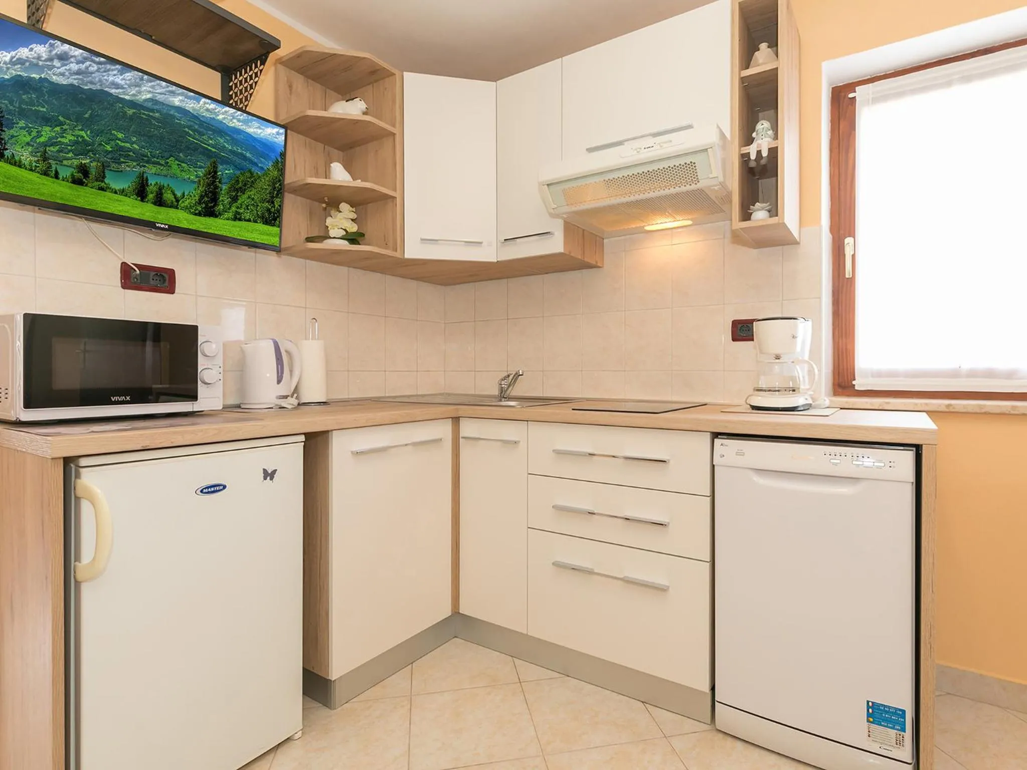 Kitchen or kitchenette in Apartments Davorka