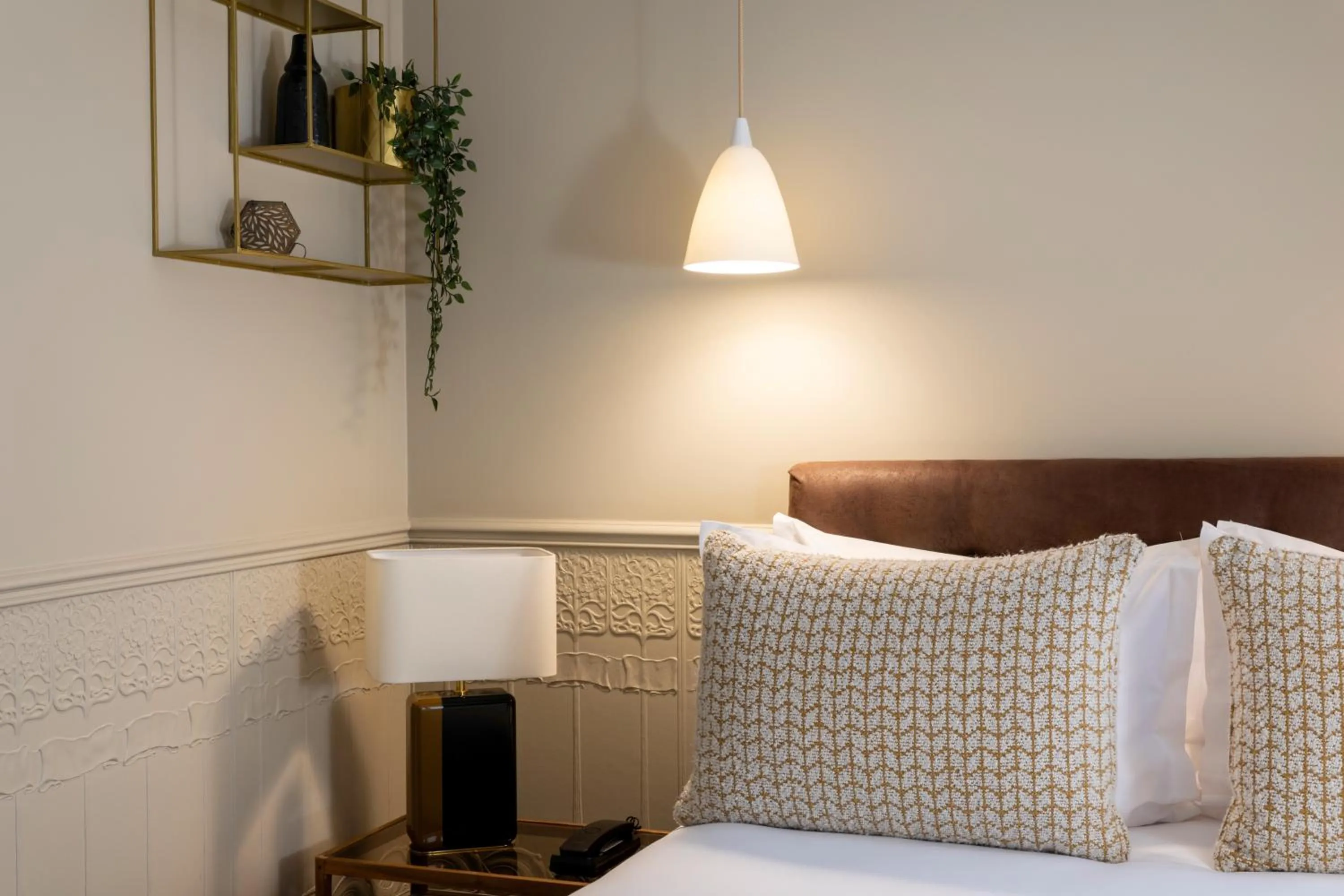 Decorative detail, Bed in Hôtel Madeleine Haussmann