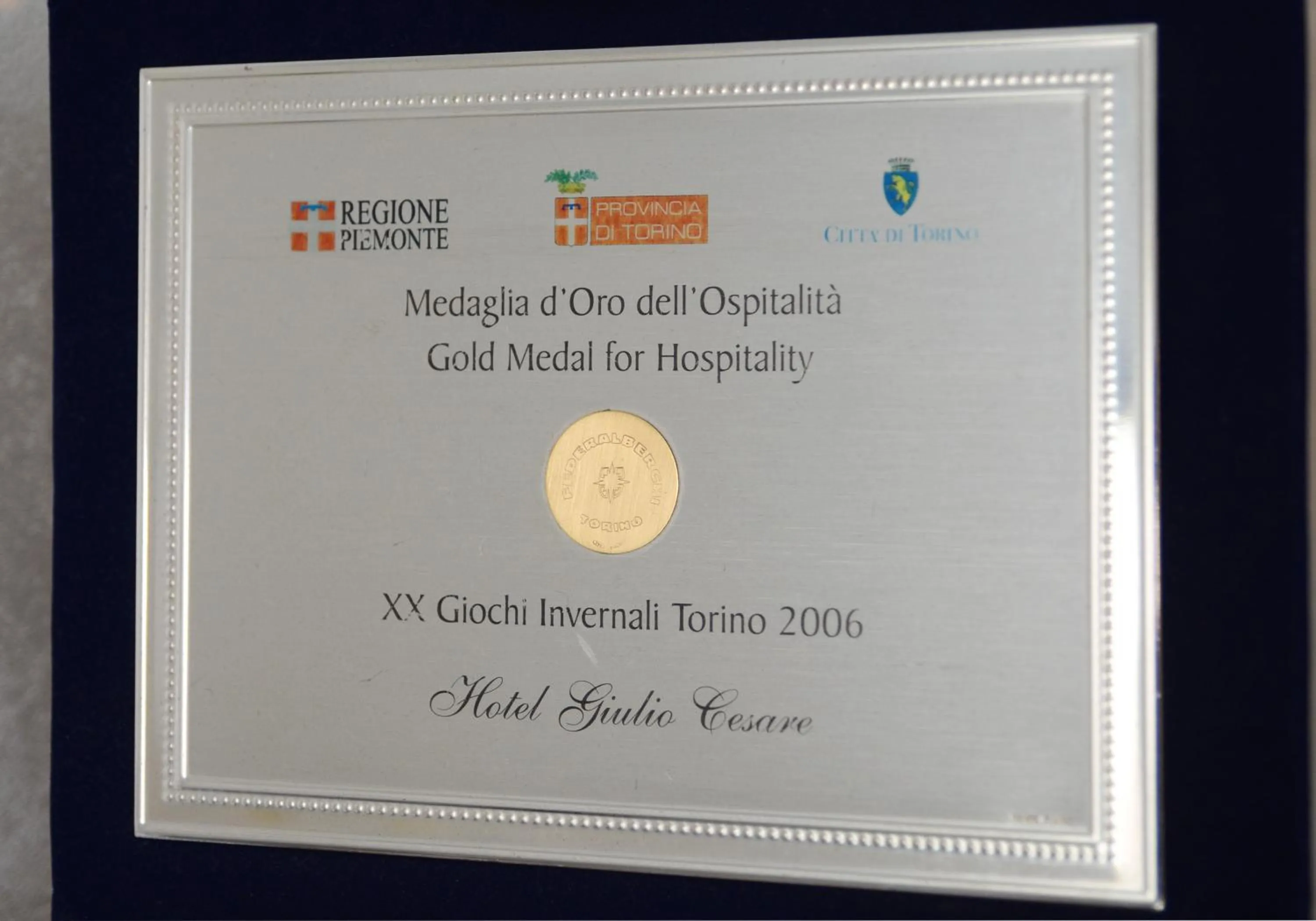 Certificate/Award in Hotel Giulio Cesare