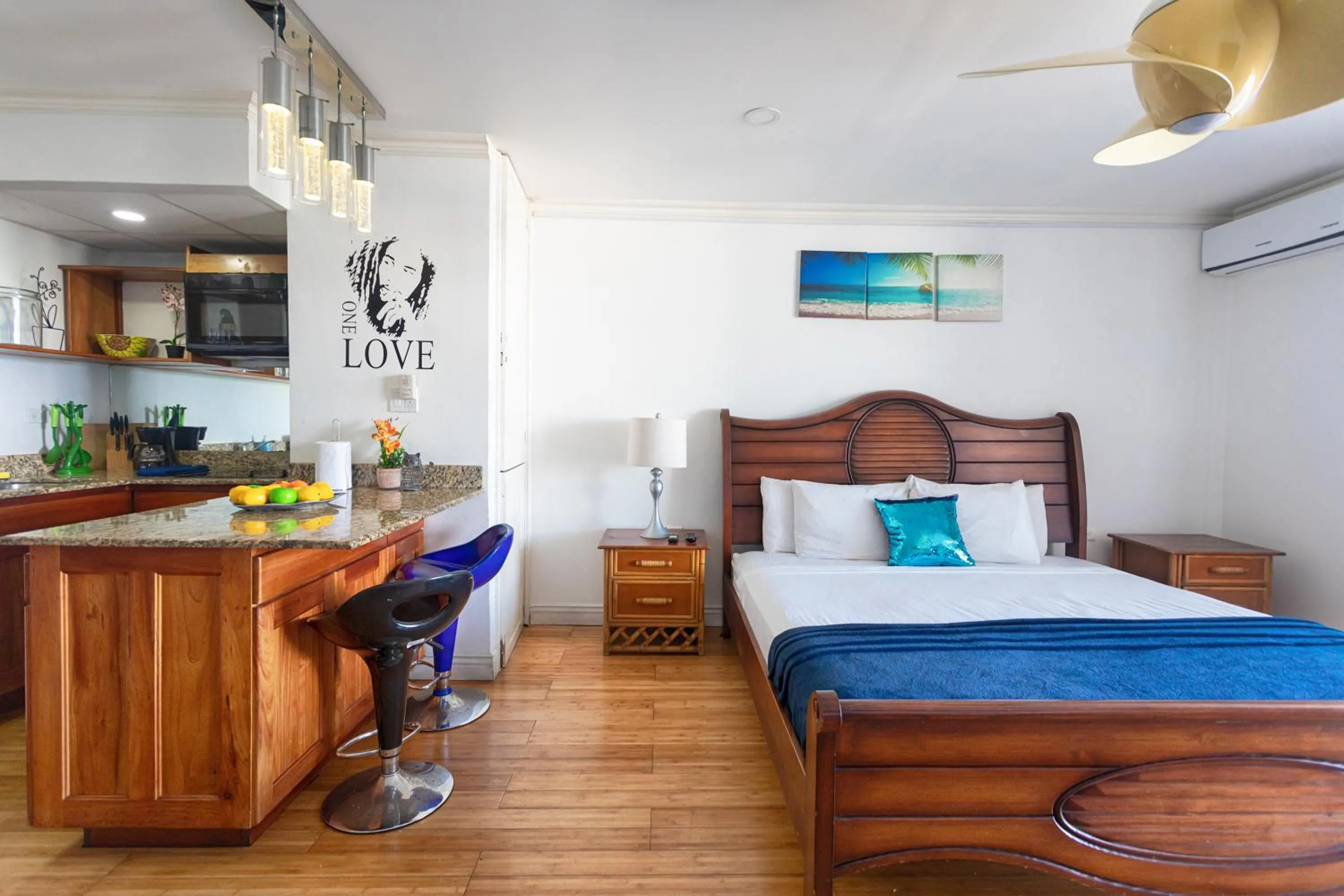 Bed in Montego Bay Club Apartments