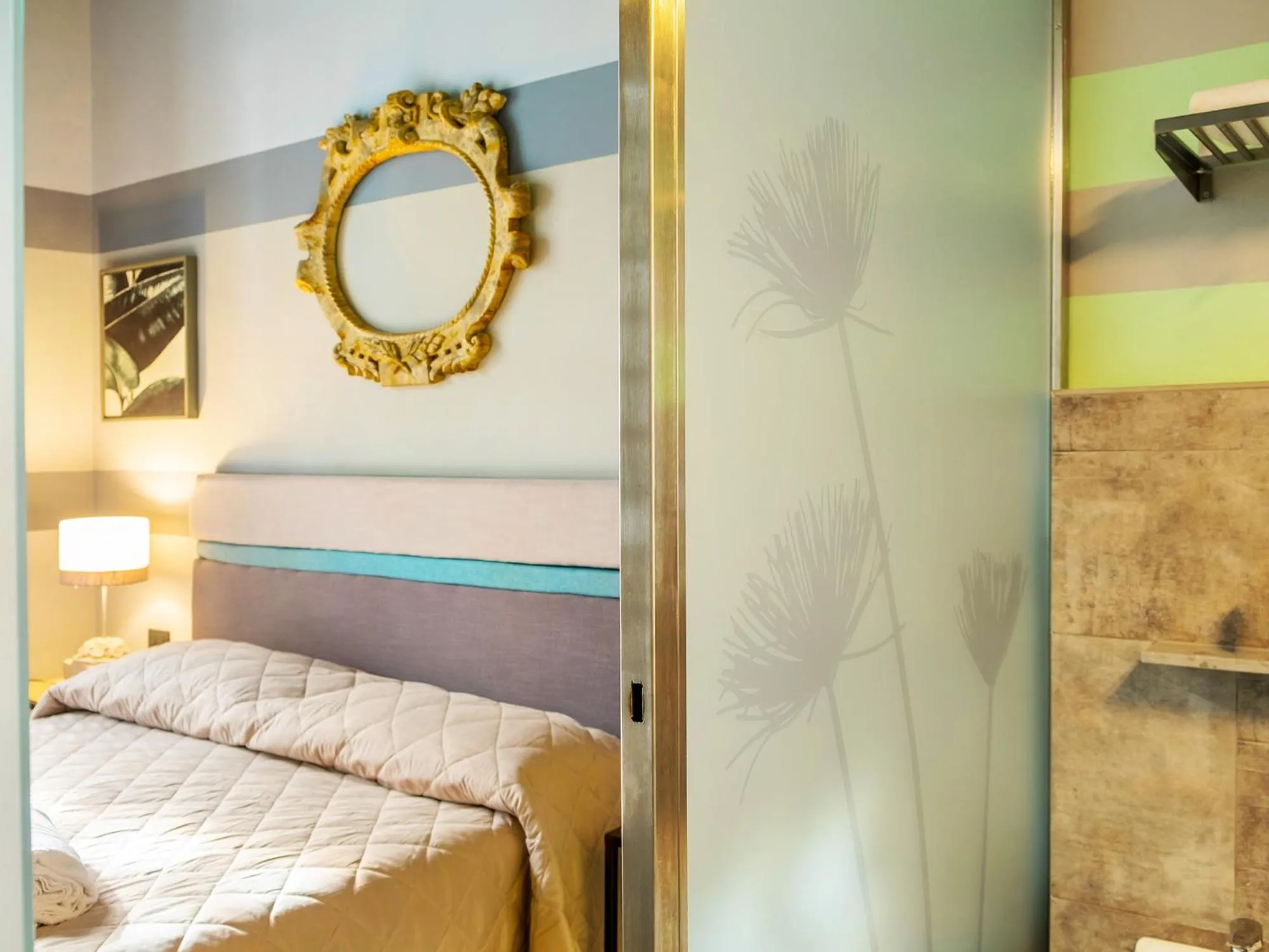 Bathroom, Bed in Design 4 Rooms