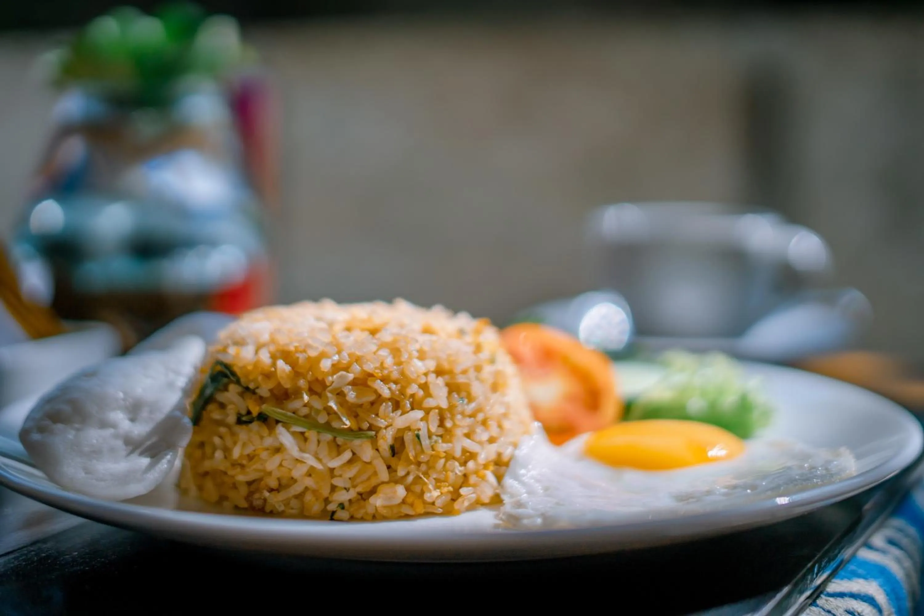 Asian breakfast in Jani's Place Cottage by Purely