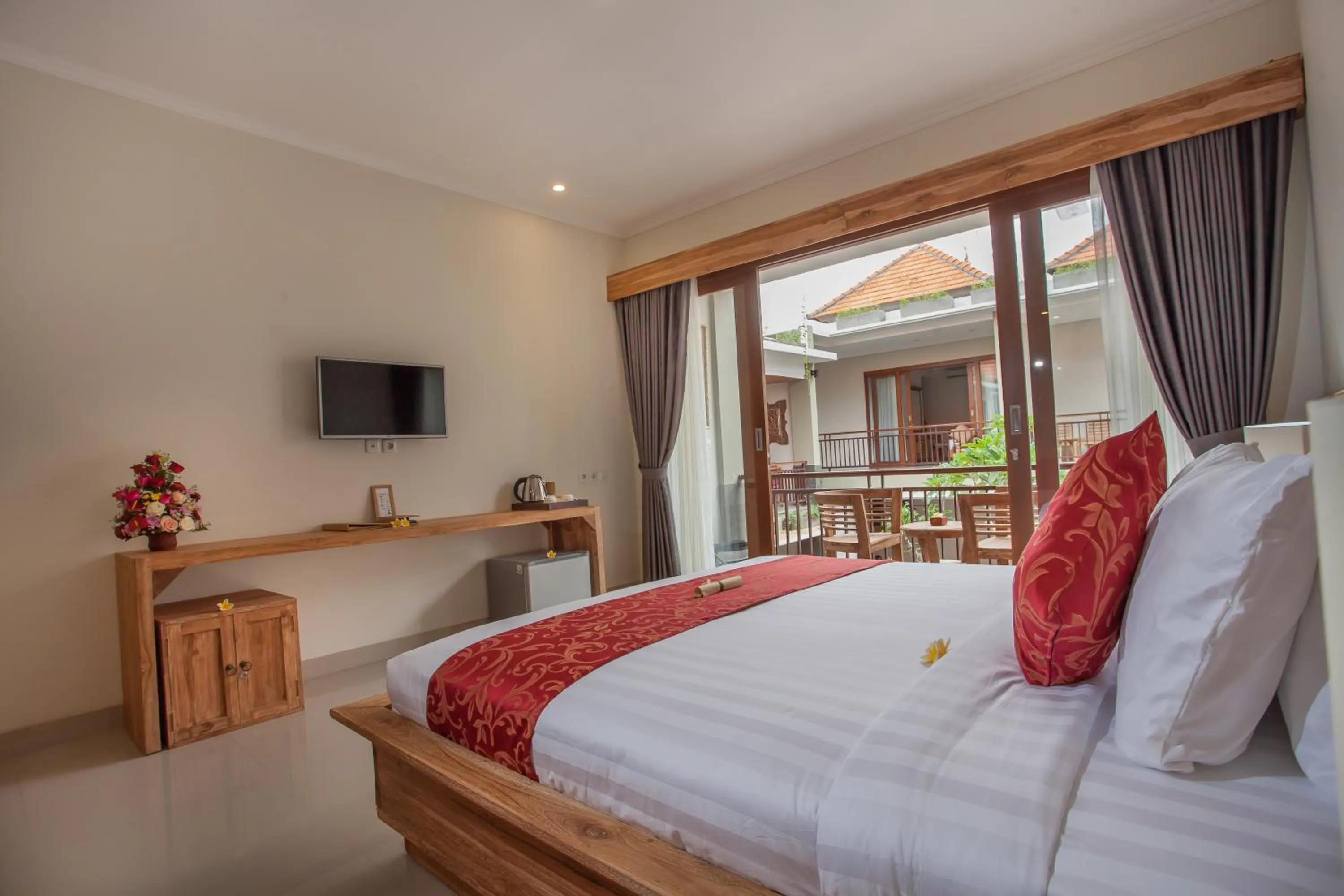 Balcony/Terrace, Bed in Jani's Place Cottage by Purely