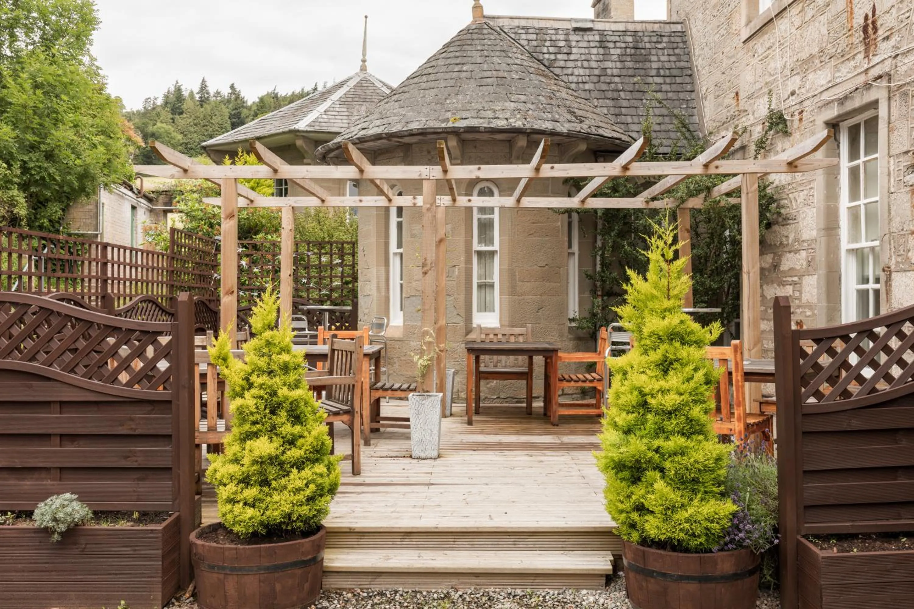 Patio in Tulloch Castle Hotel ‘A Bespoke Hotel’
