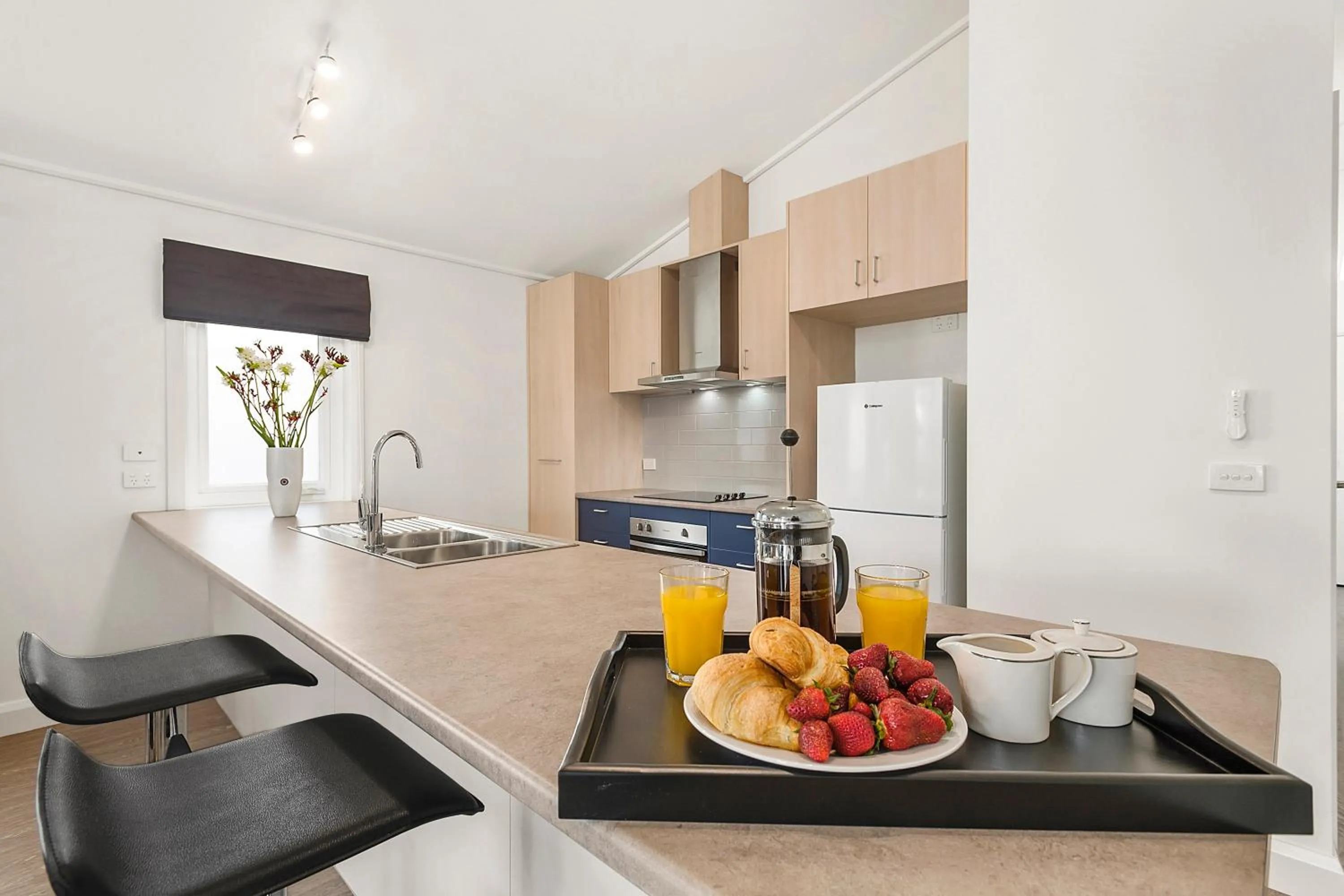 Kitchen or kitchenette in Blue Rosella on Piper