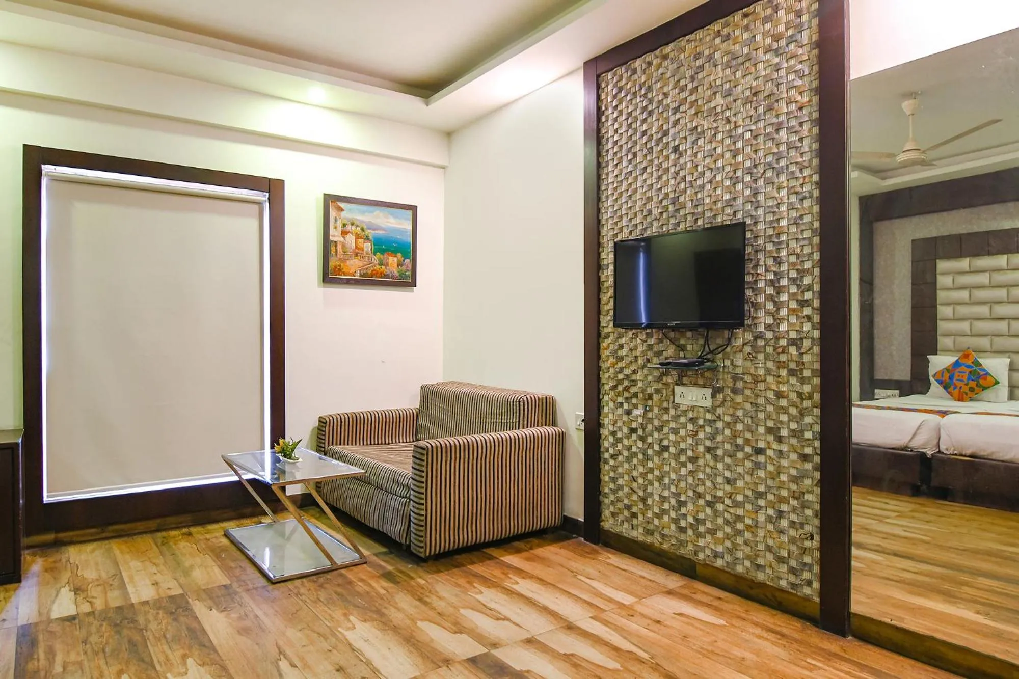 Seating area, Bed in FabHotel Prime Goodwill