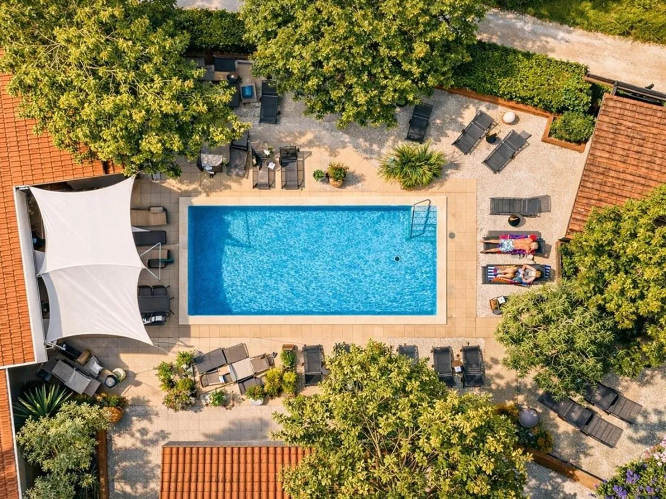 Pool view in Boutique Mobile Homes UlikaRovinj