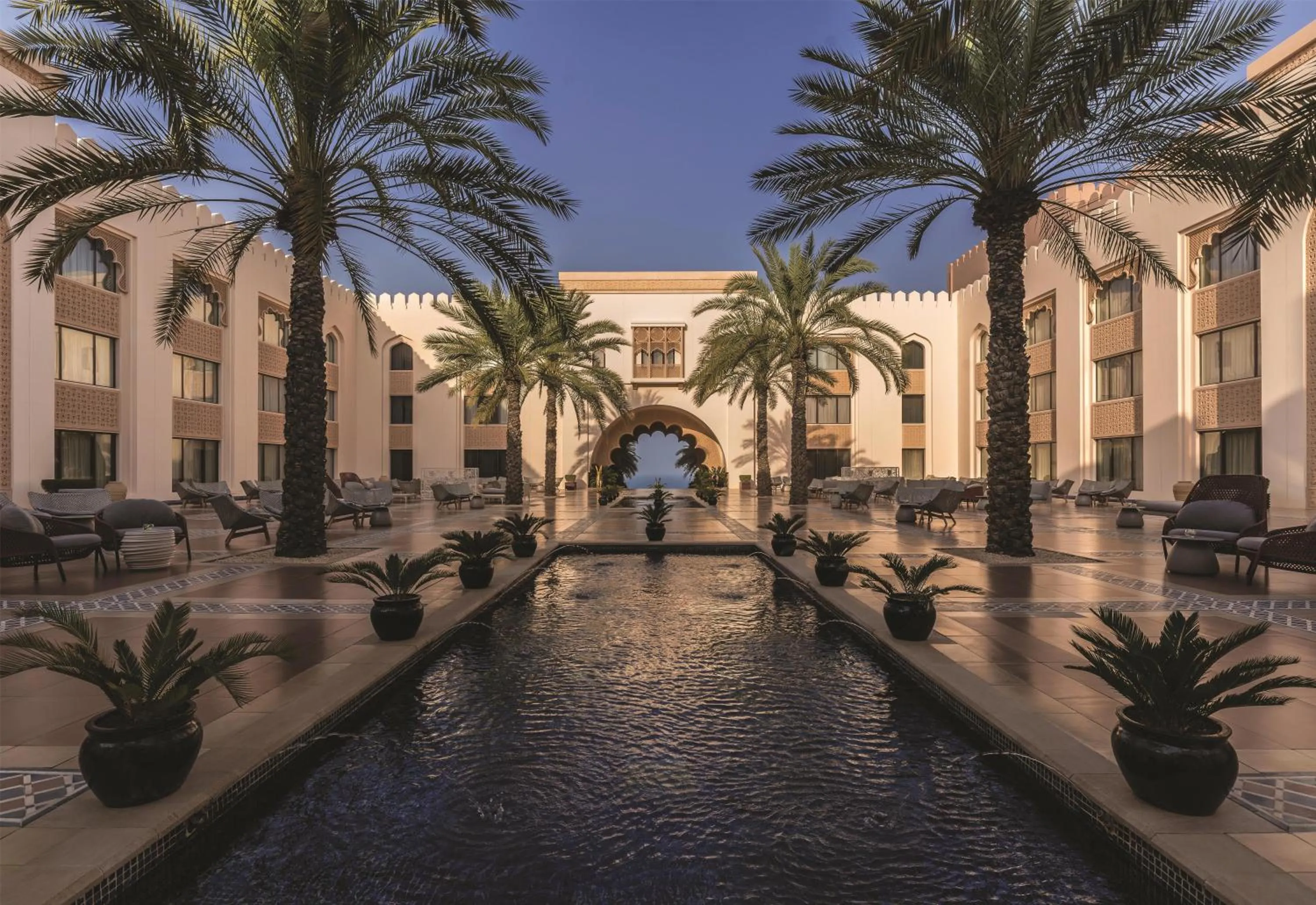 Inner courtyard view in Al Husn Hotel Muscat