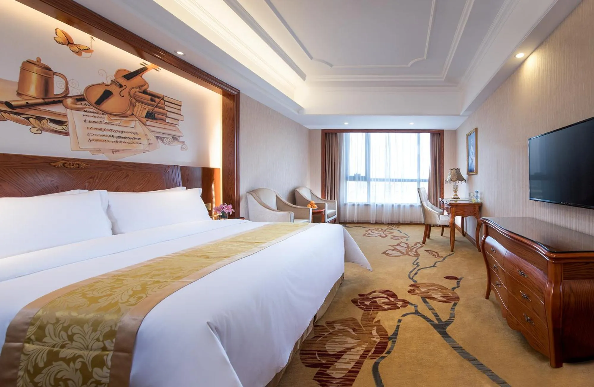 Bed in Vienna International Hotel Jieyang Yangmei Jade hotel