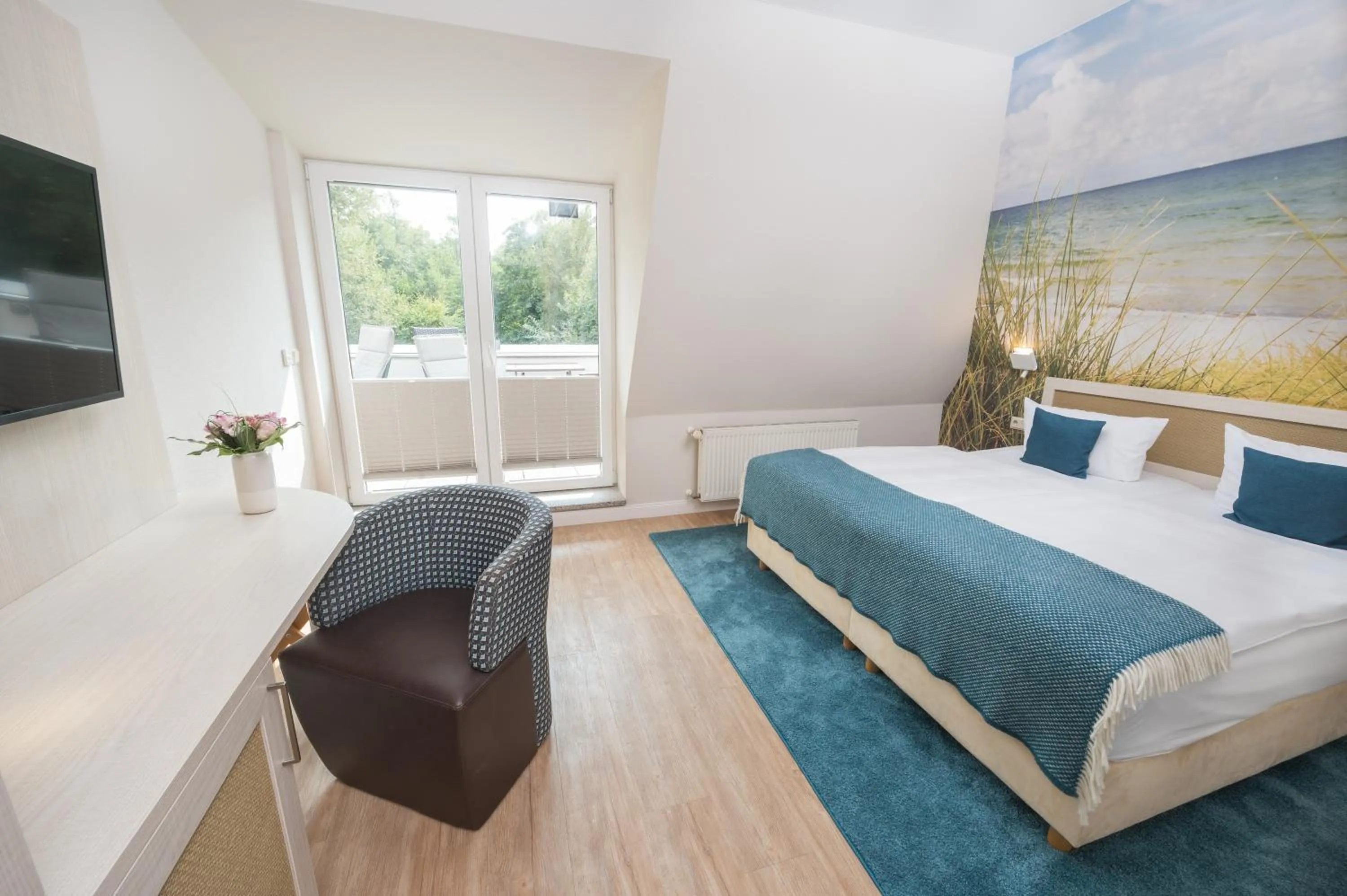 Bed in Hotel Haus am Meer