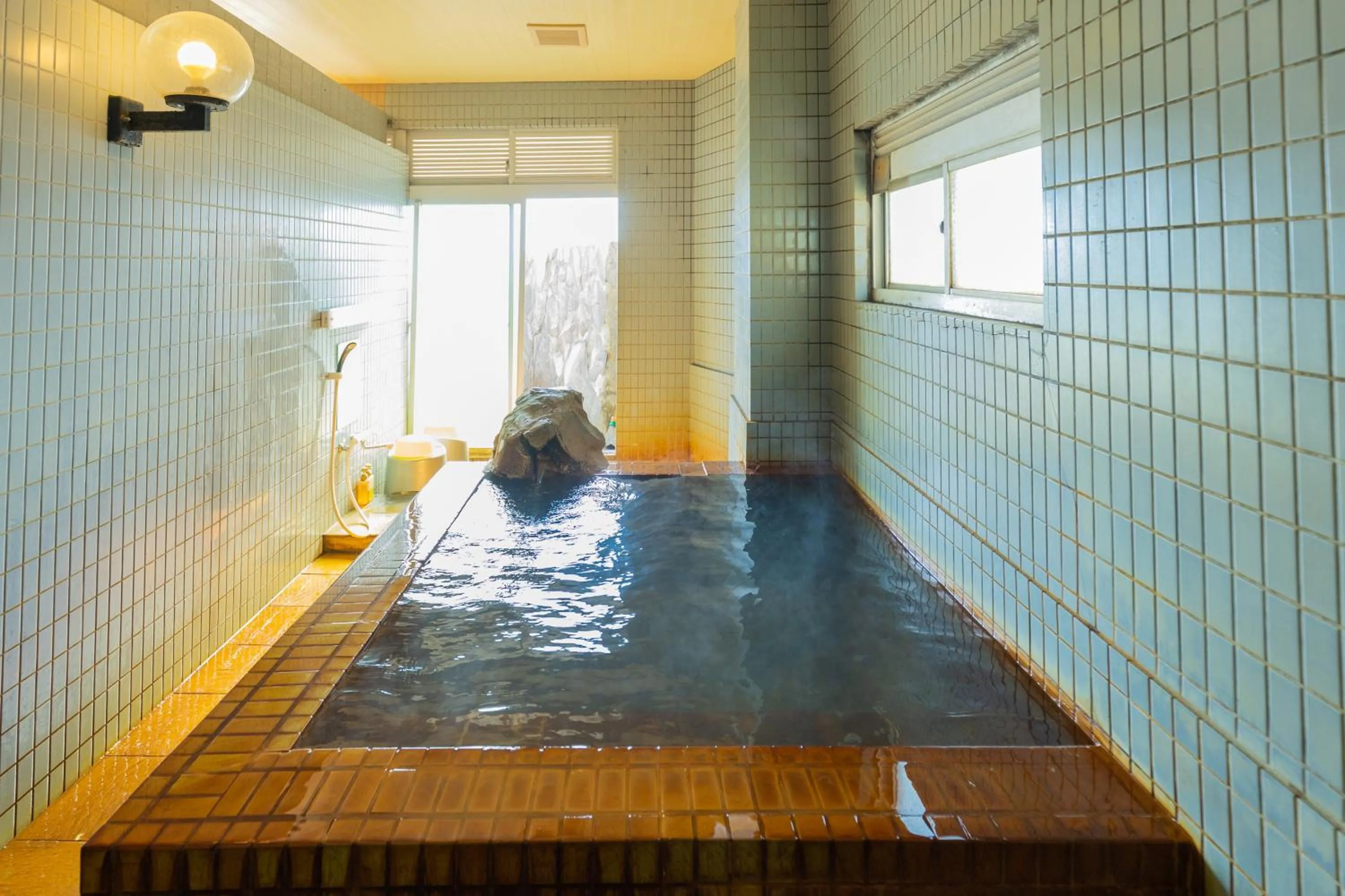Hot Spring Bath in Sakurajima Seaside Hotel