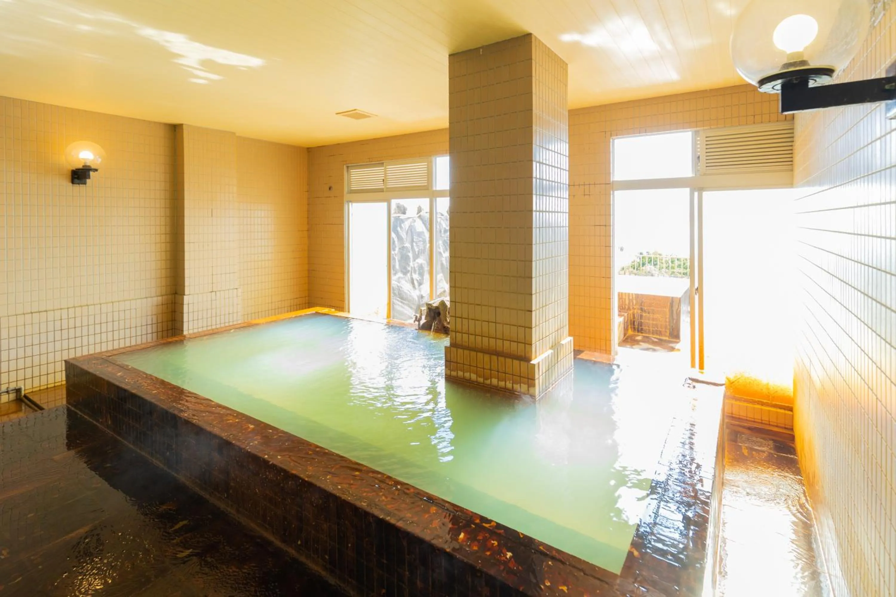 Hot Spring Bath in Sakurajima Seaside Hotel
