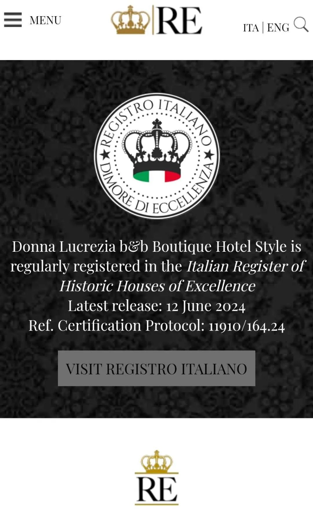 Logo/Certificate/Sign in DONNA LUCREZIA b&b Boutique Hotel Style - Relax & Business stay