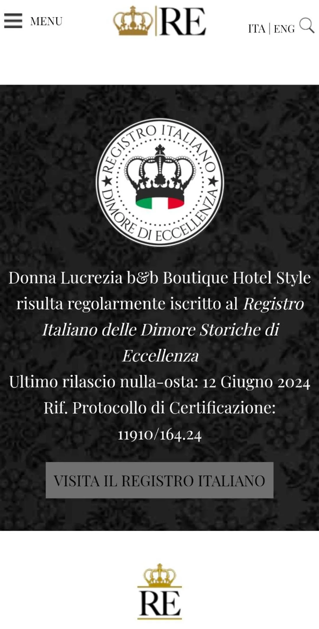 Logo/Certificate/Sign in DONNA LUCREZIA b&b Boutique Hotel Style - Relax & Business stay