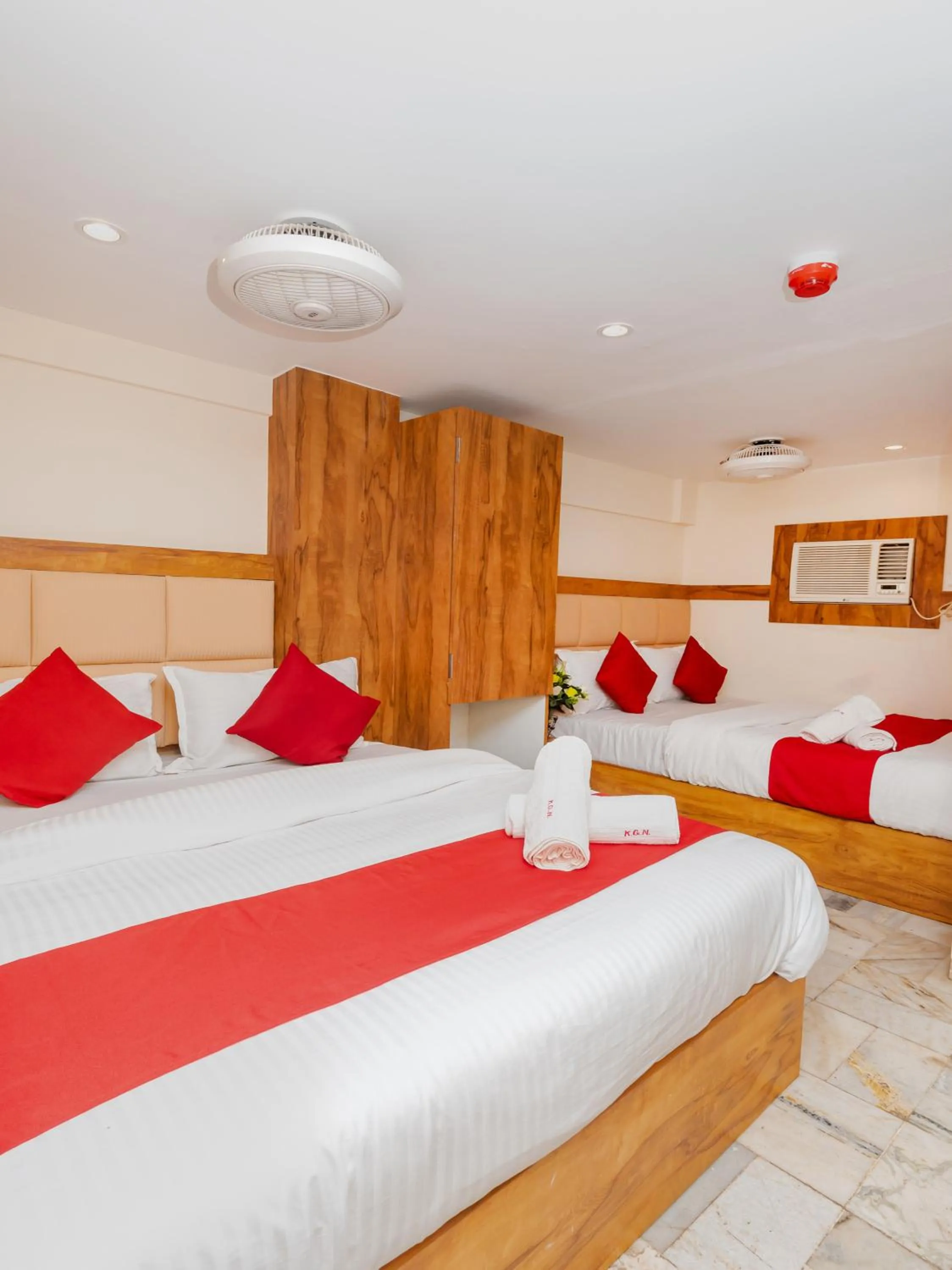 Toilet, Bed in Hotel KGN Near CST Railway Station Mumbai and Haj House Mumbai Near Crawford Market Mumbai