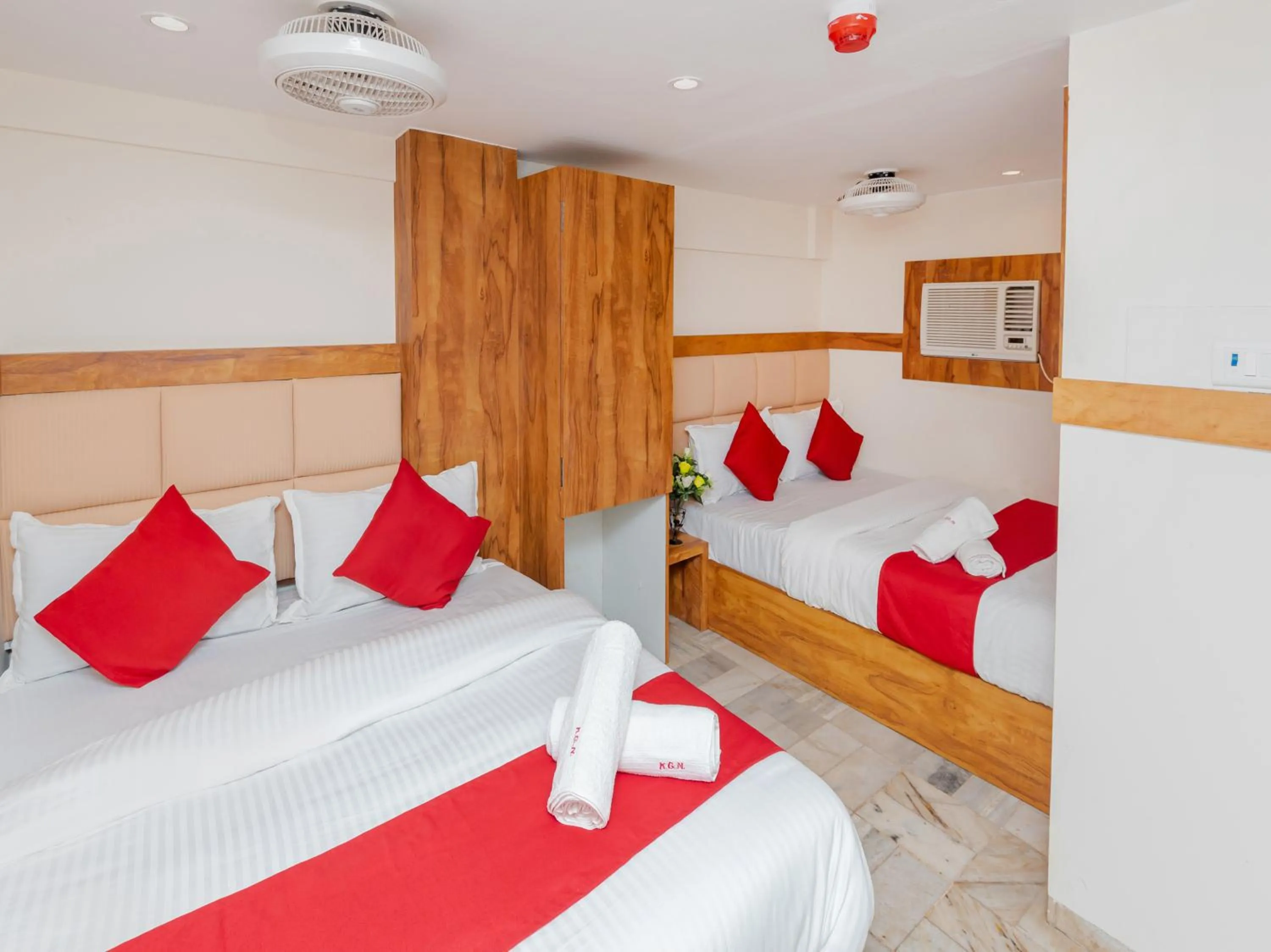 Toilet, Bed in Hotel KGN Near CST Railway Station Mumbai and Haj House Mumbai Near Crawford Market Mumbai