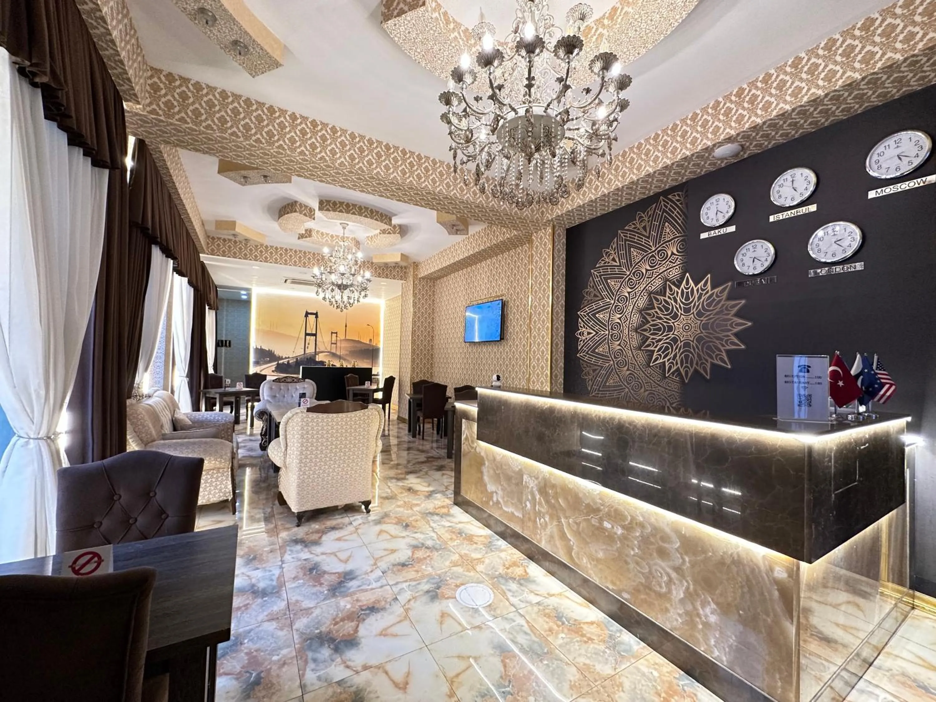 Lobby or reception in Istanbul Gold Hotel Baku