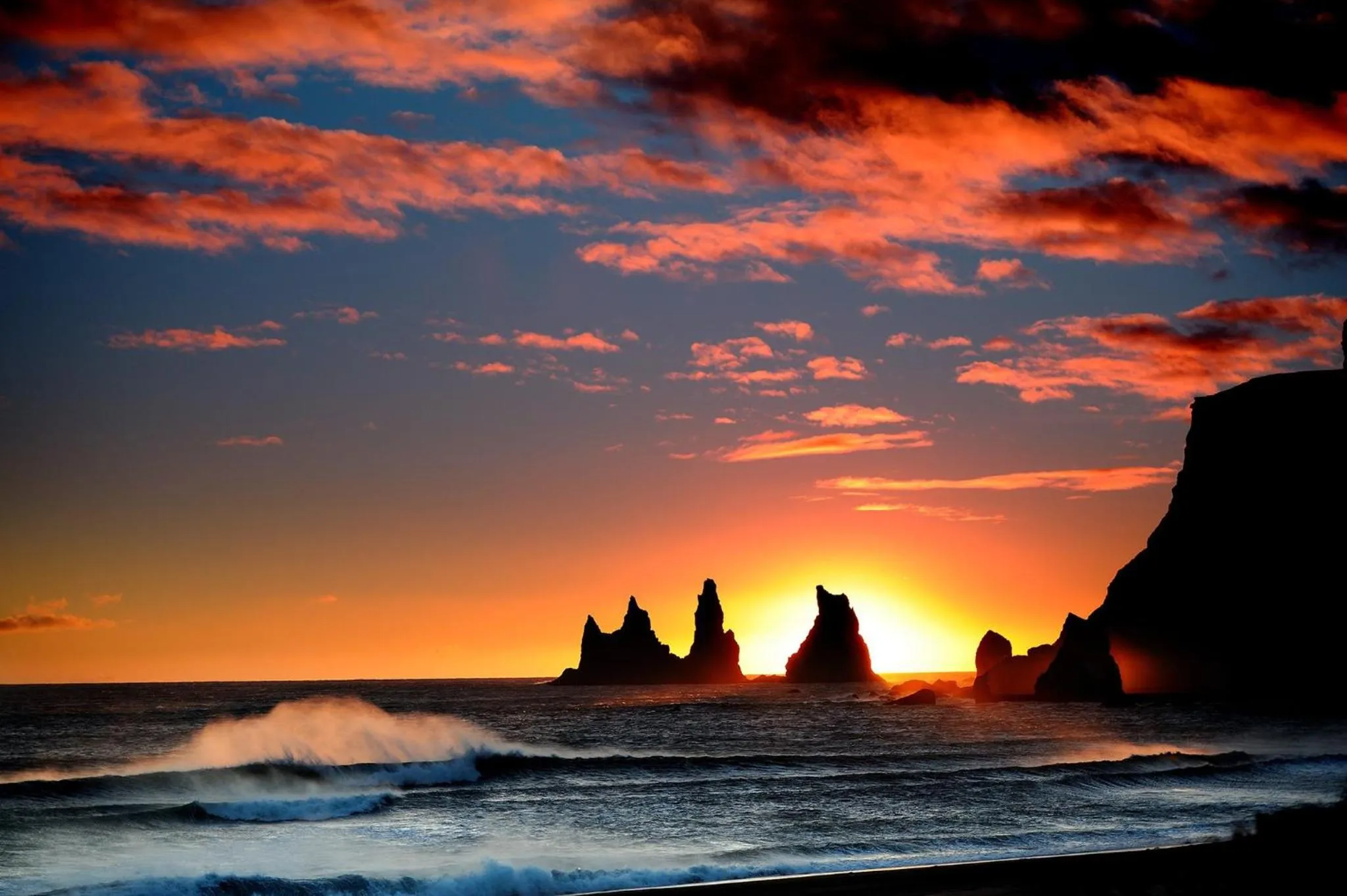 Natural landscape in Hótel Dyrhólaey