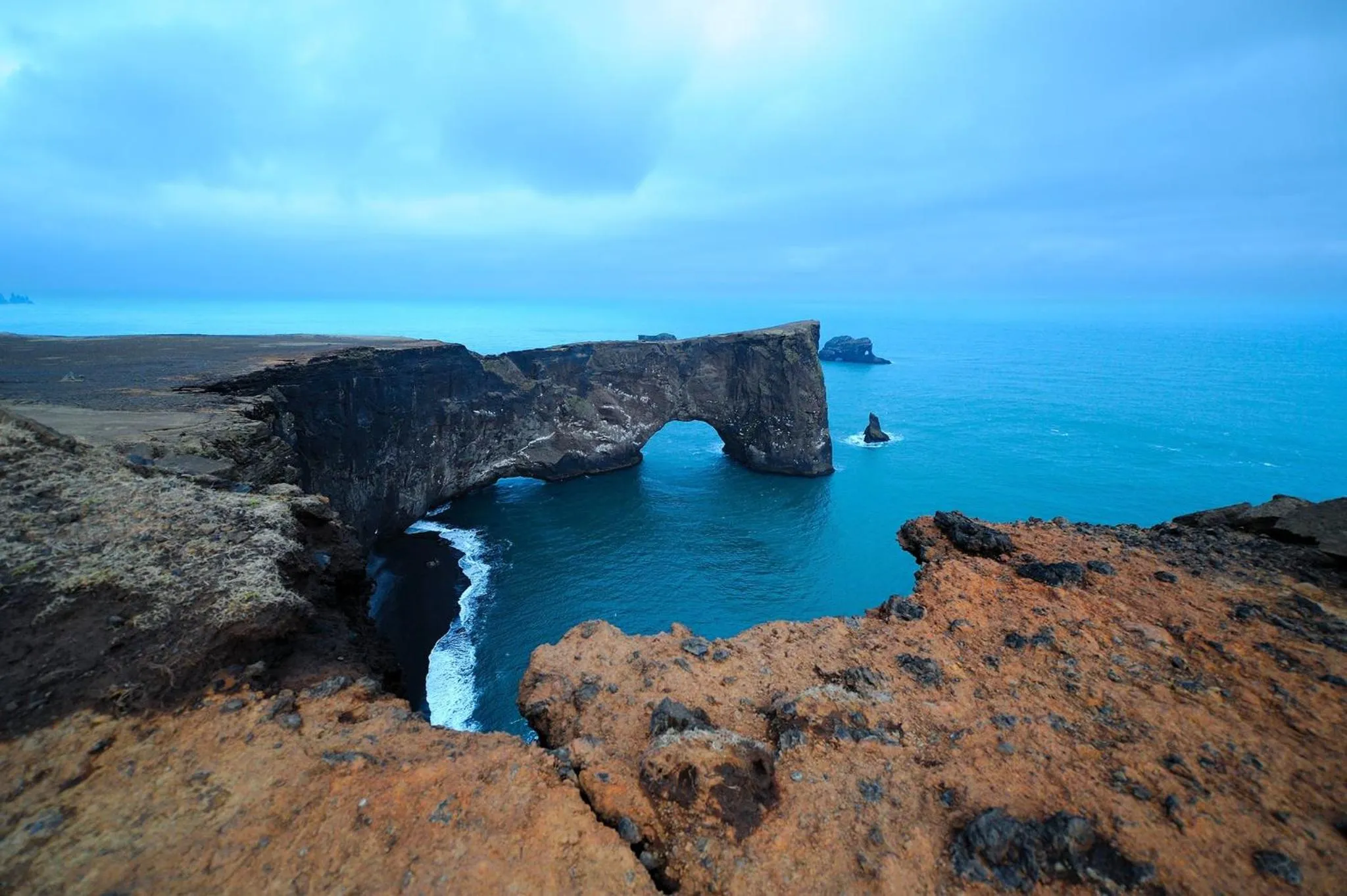 Natural landscape in Hótel Dyrhólaey