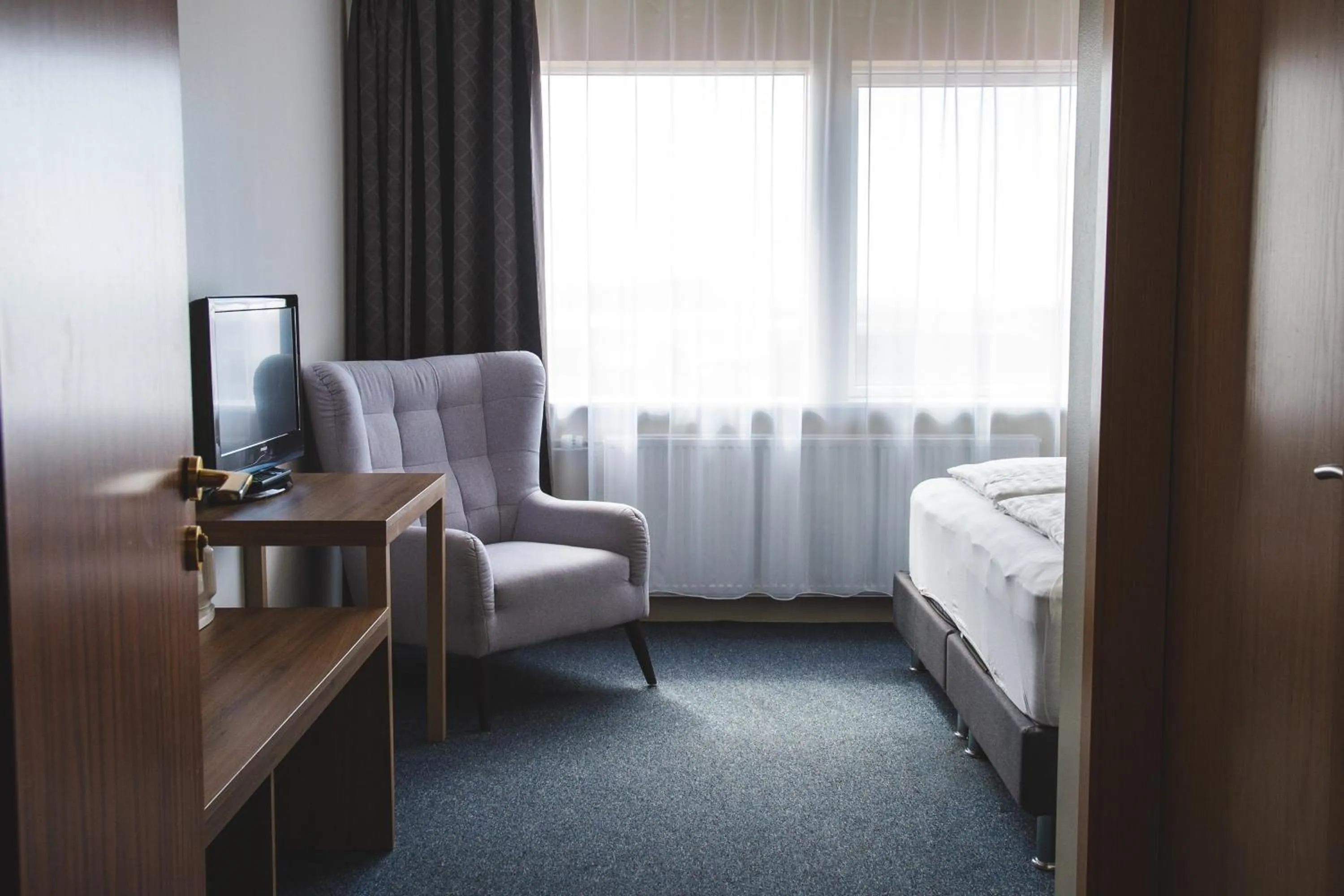 Bedroom, Bed in Hótel Dyrhólaey