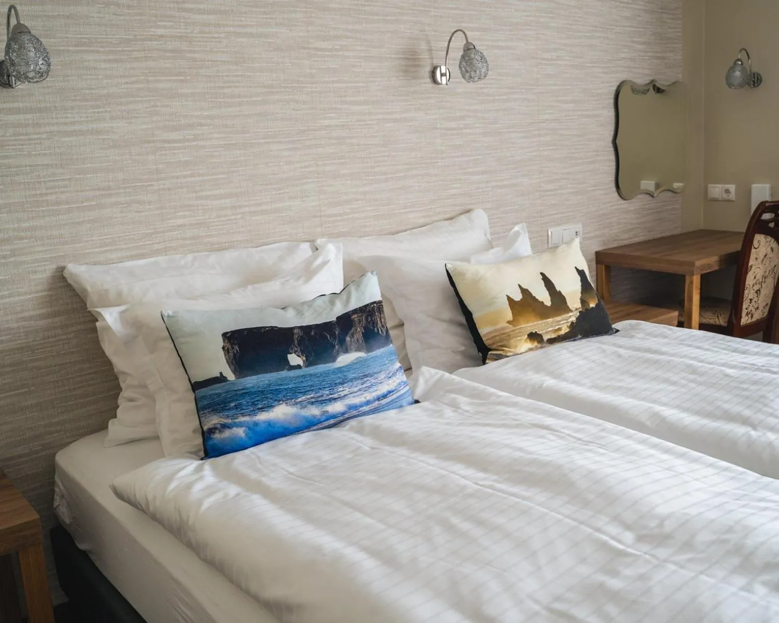 Bedroom, Bed in Hótel Dyrhólaey