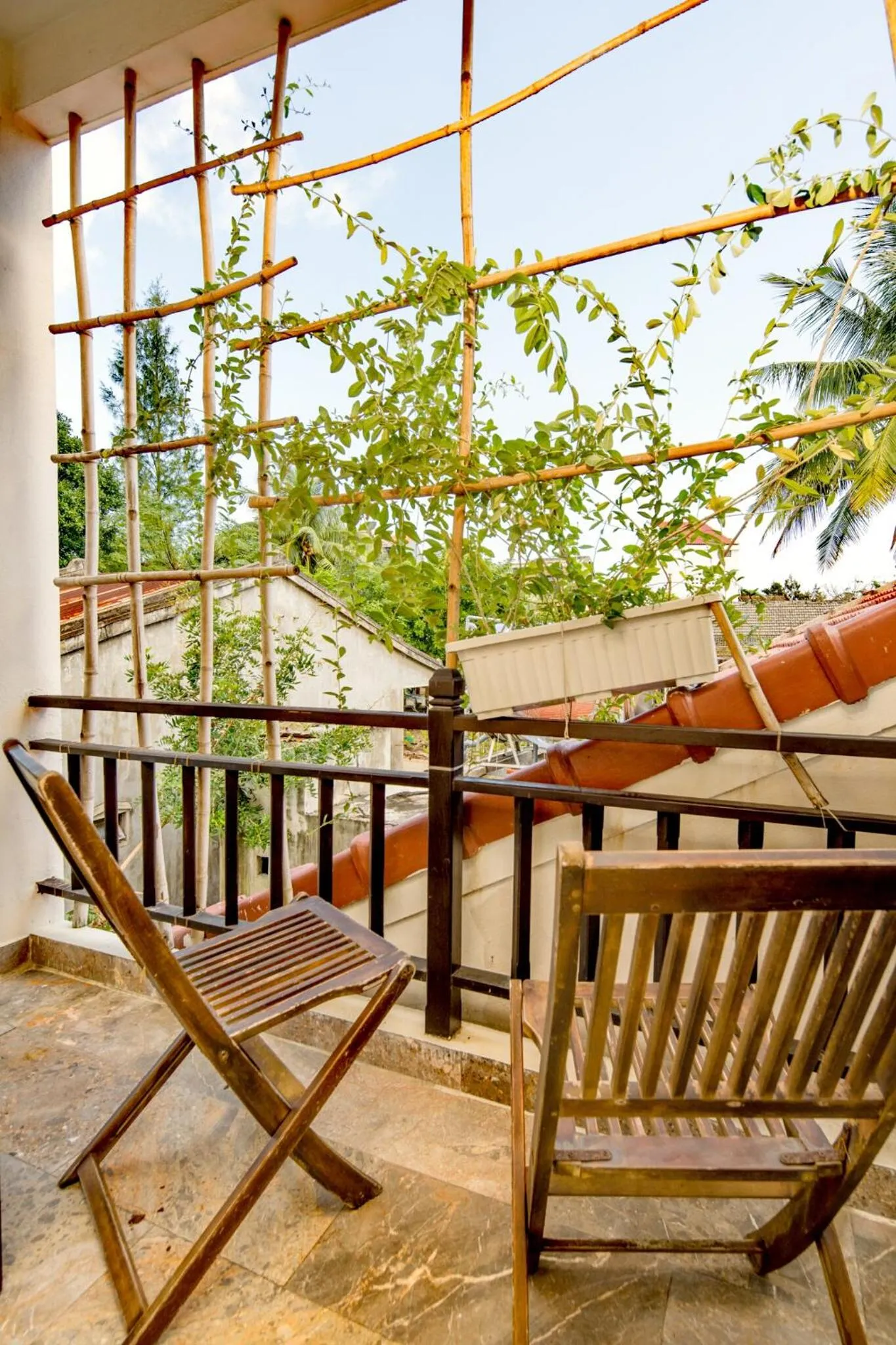 Balcony/Terrace in AnBang Morning Glory Beach Homestay 호이안 안방비치 숙소호텔