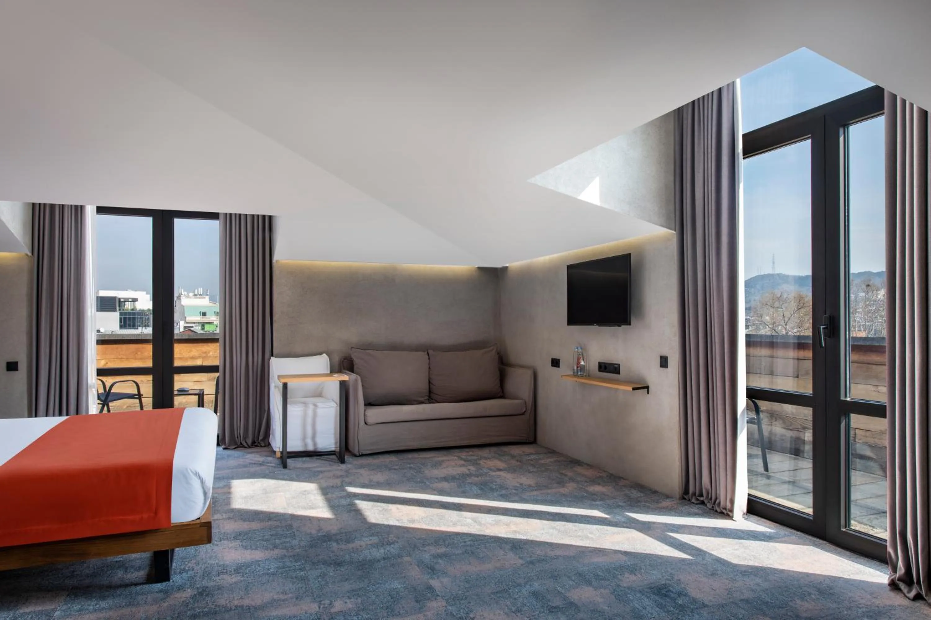 Bed in IOTA Hotel Tbilisi