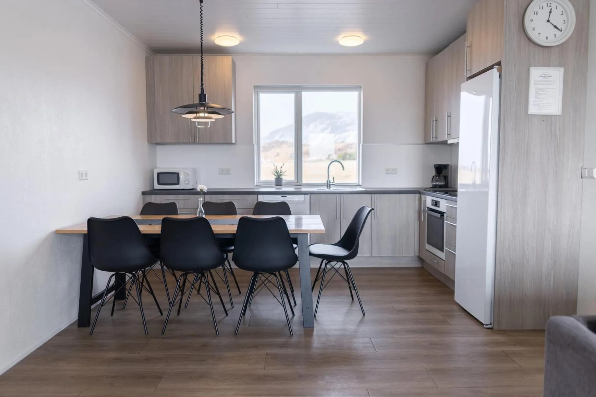 Kitchen or kitchenette in Miðhraun - Lava resort & Restaurant