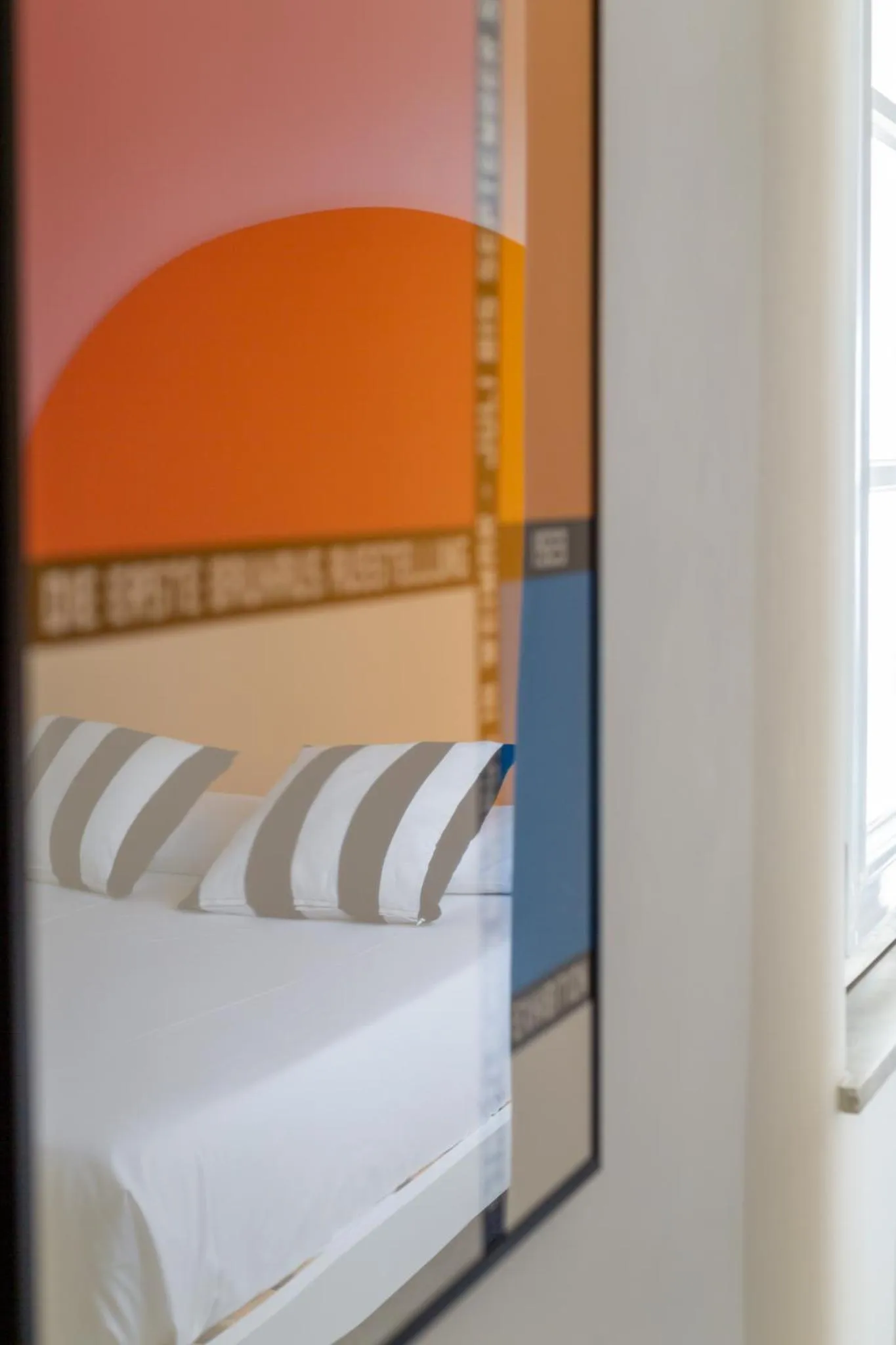 Decorative detail, Bed in Spacebility City - self check-in