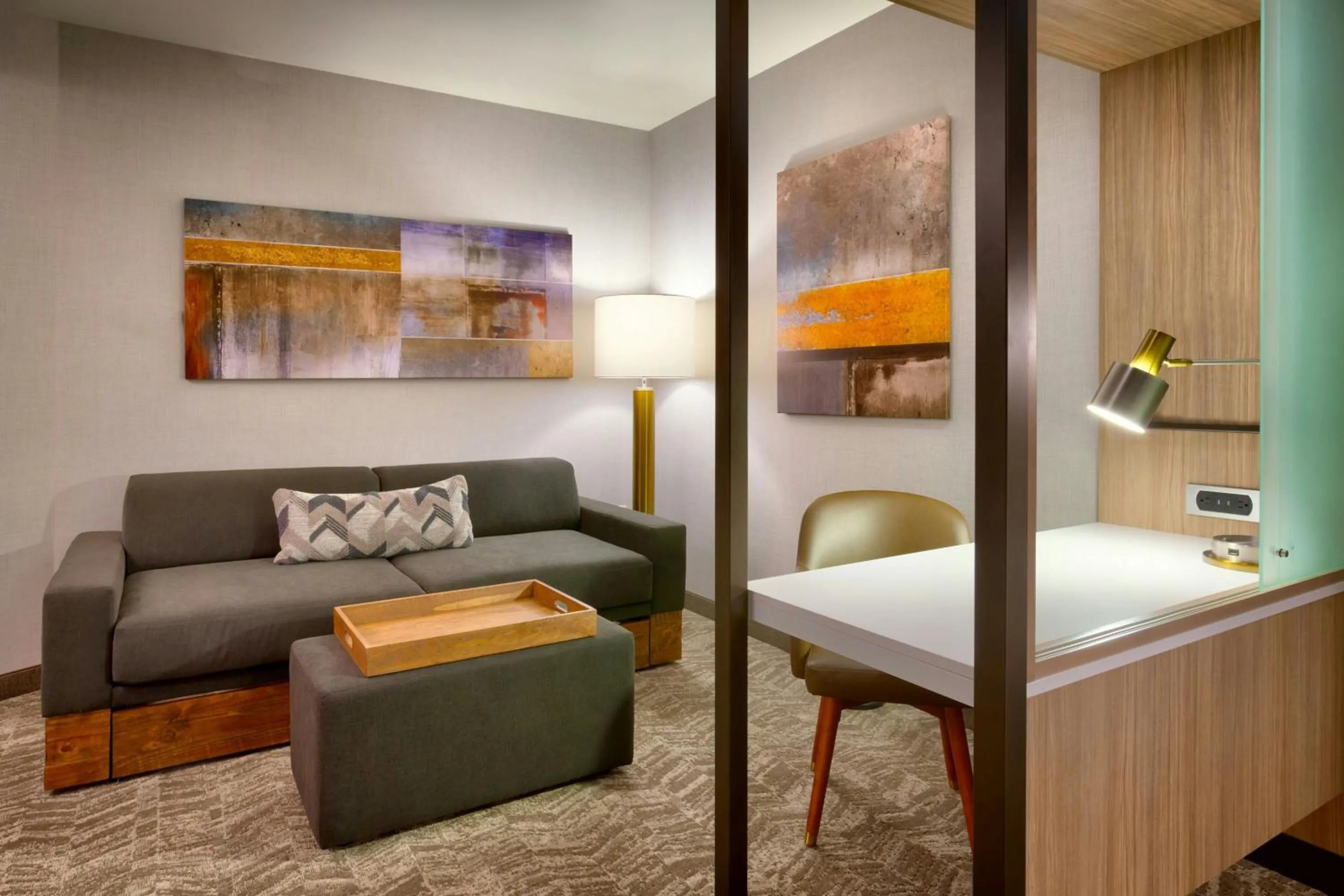 Living room in SpringHill Suites by Marriott Salt Lake City-South Jordan