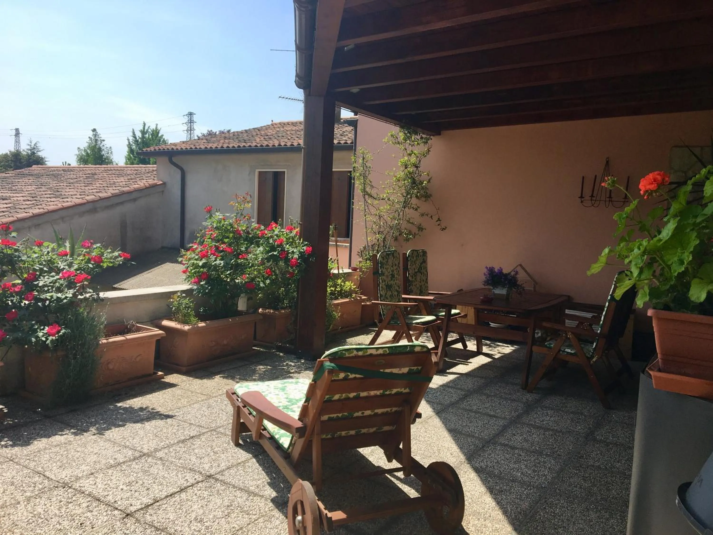 Patio in B&B CASA mia - camere in appartamento privato -