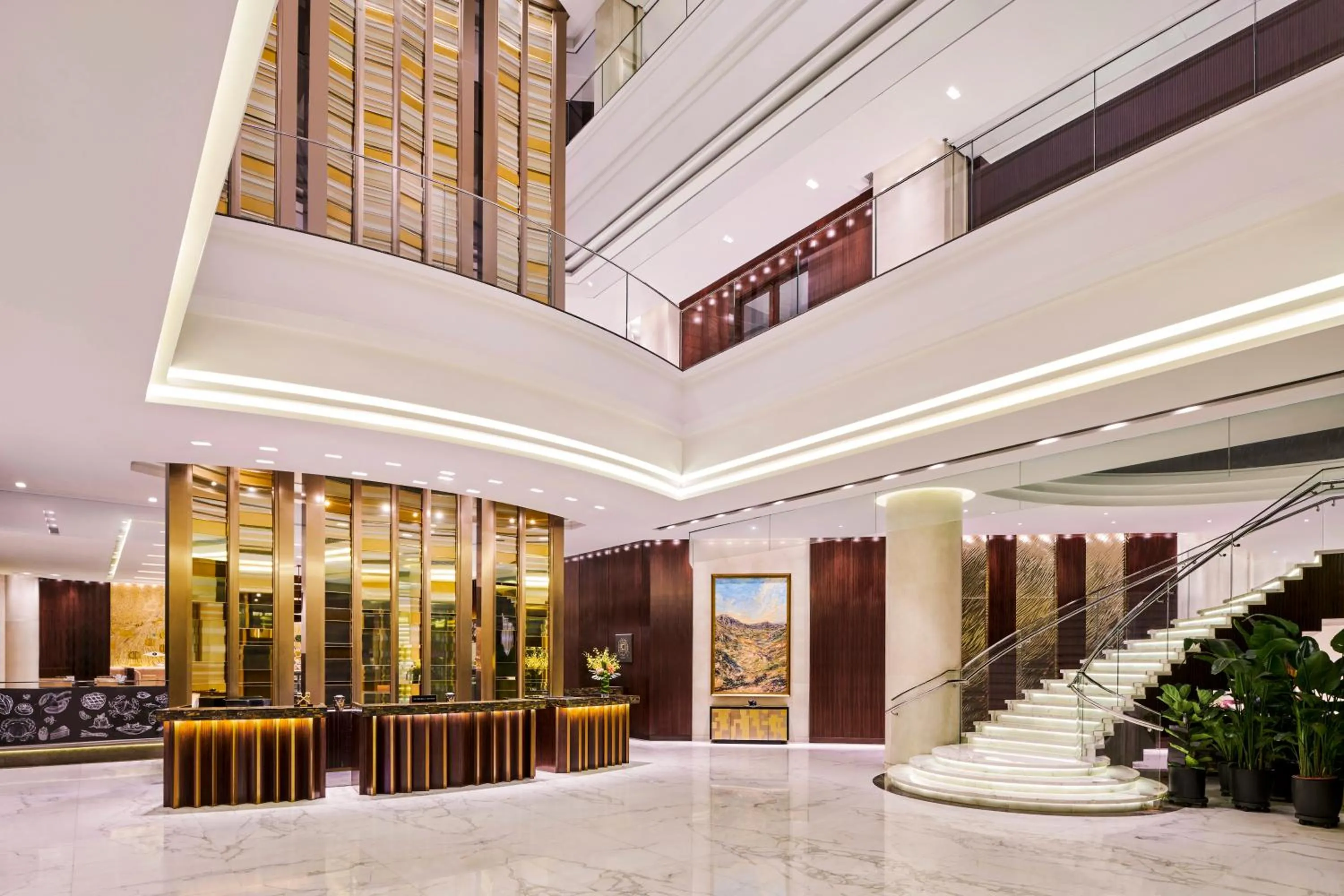 Lobby or reception in Pan Pacific Beijing