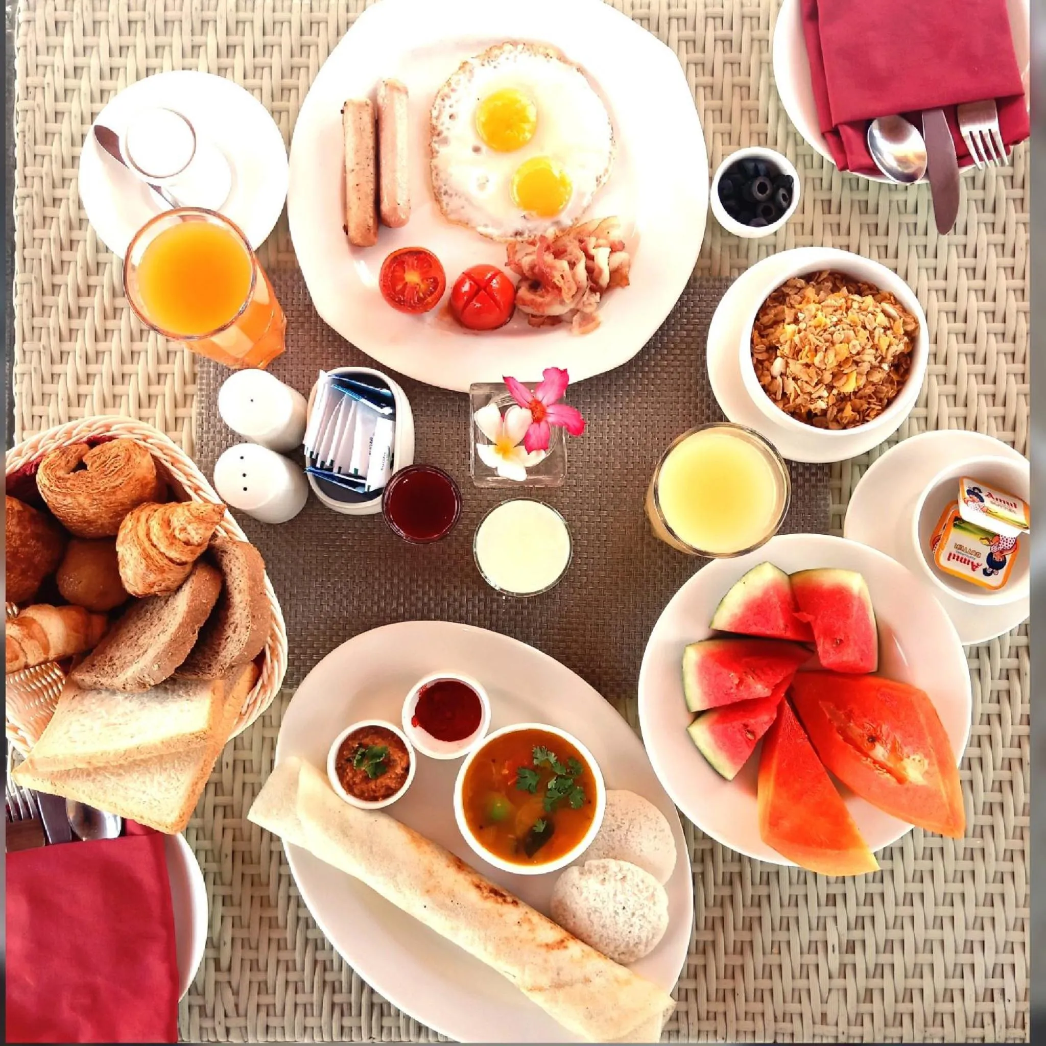 Breakfast in Villa Krish