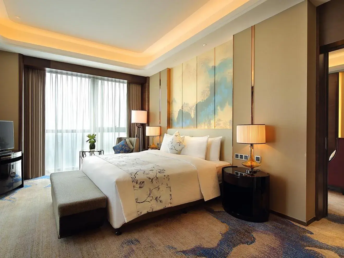 Bedroom, Bed in Wanda Realm Neijiang Bedroom, Bed in Wanda Realm Neijiang