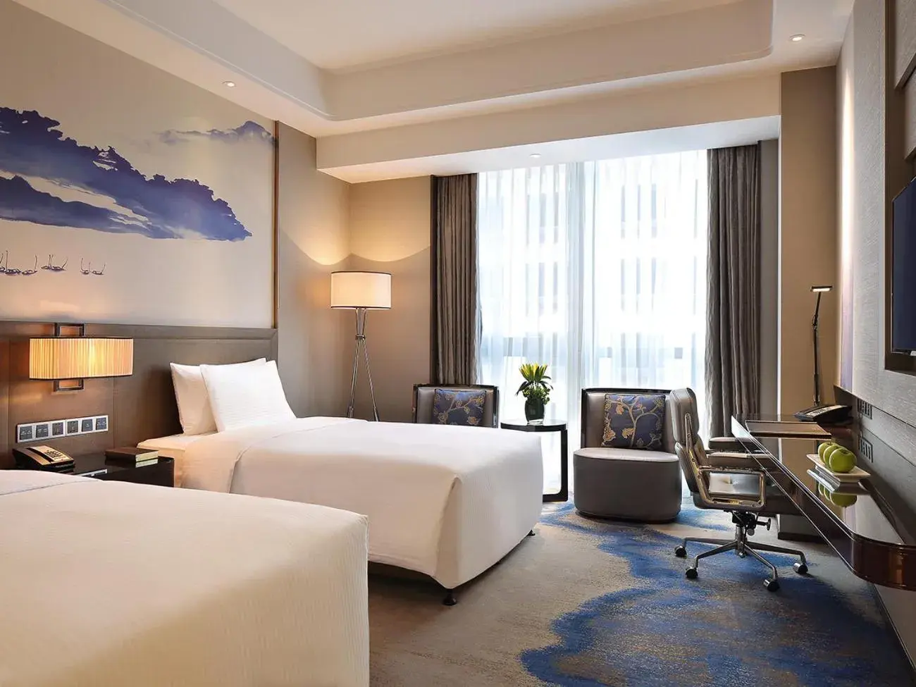 Bedroom, Bed in Wanda Realm Neijiang Bedroom, Bed in Wanda Realm Neijiang