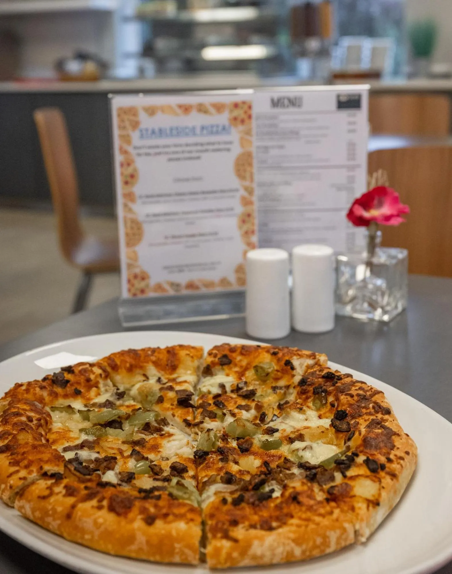 Food and drinks in Stableside Hostel at York Racecourse