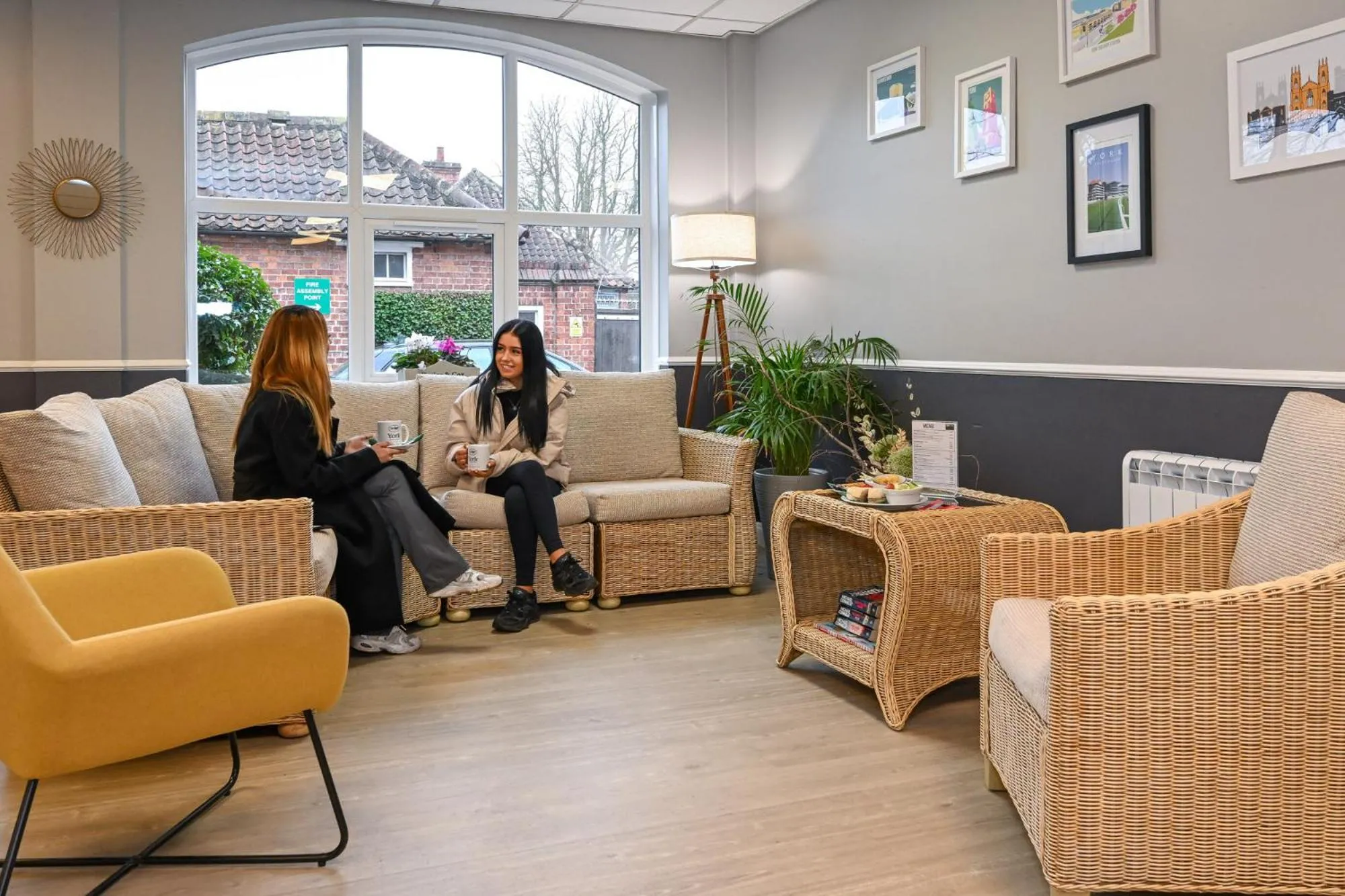 group of guests in Stableside Hostel at York Racecourse