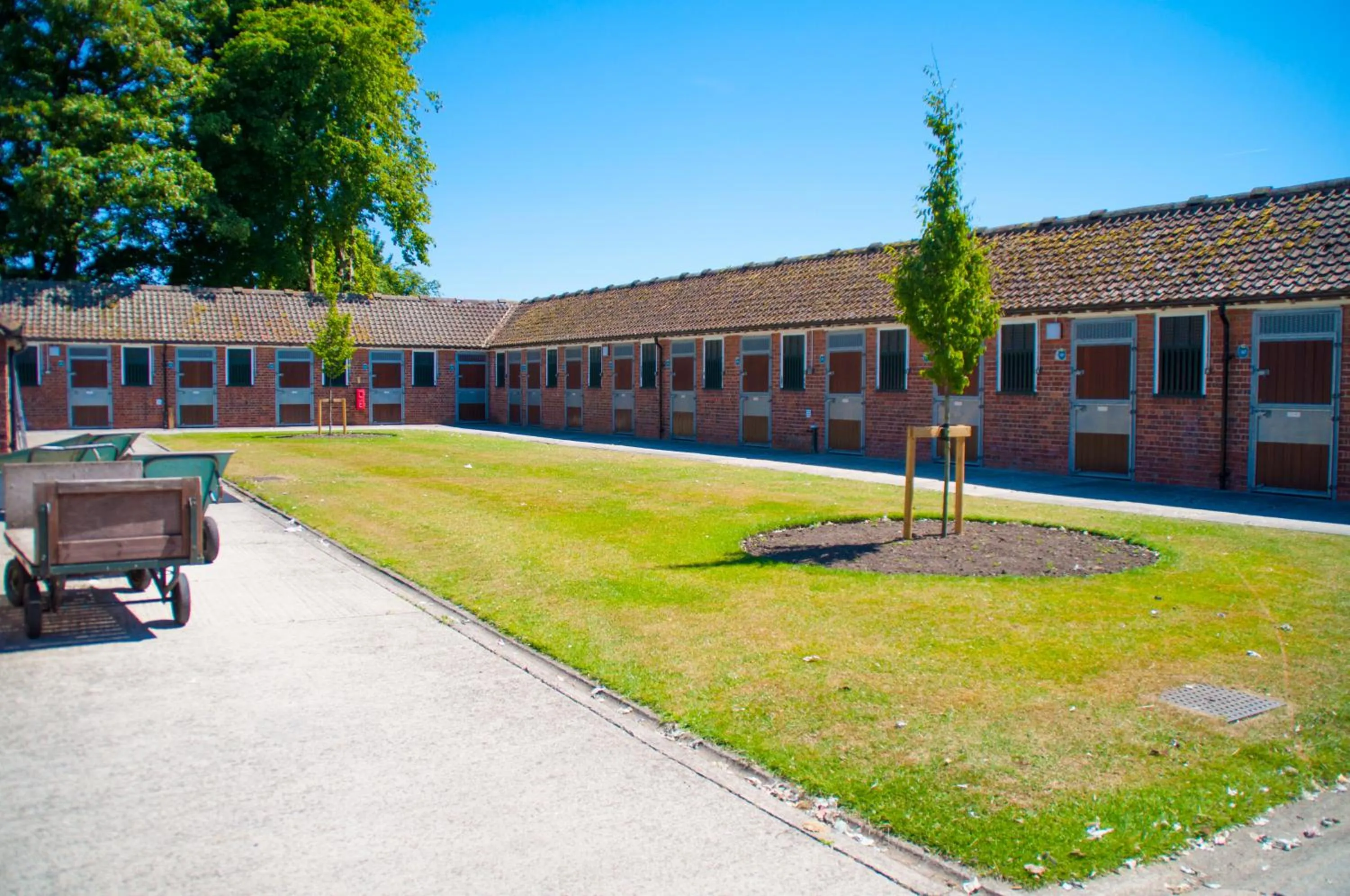 Garden in Stableside Hostel at York Racecourse