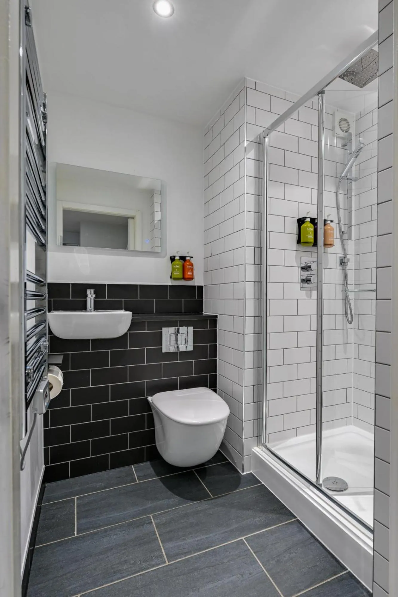 Shower in Stableside Hostel at York Racecourse