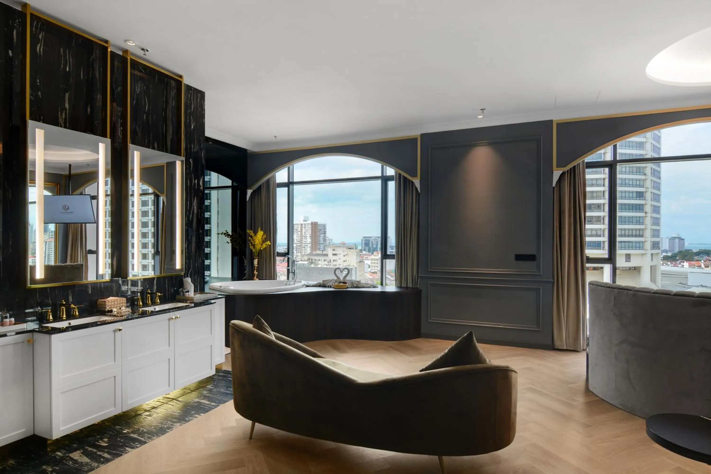 Seating area in The Granite Luxury Hotel Penang