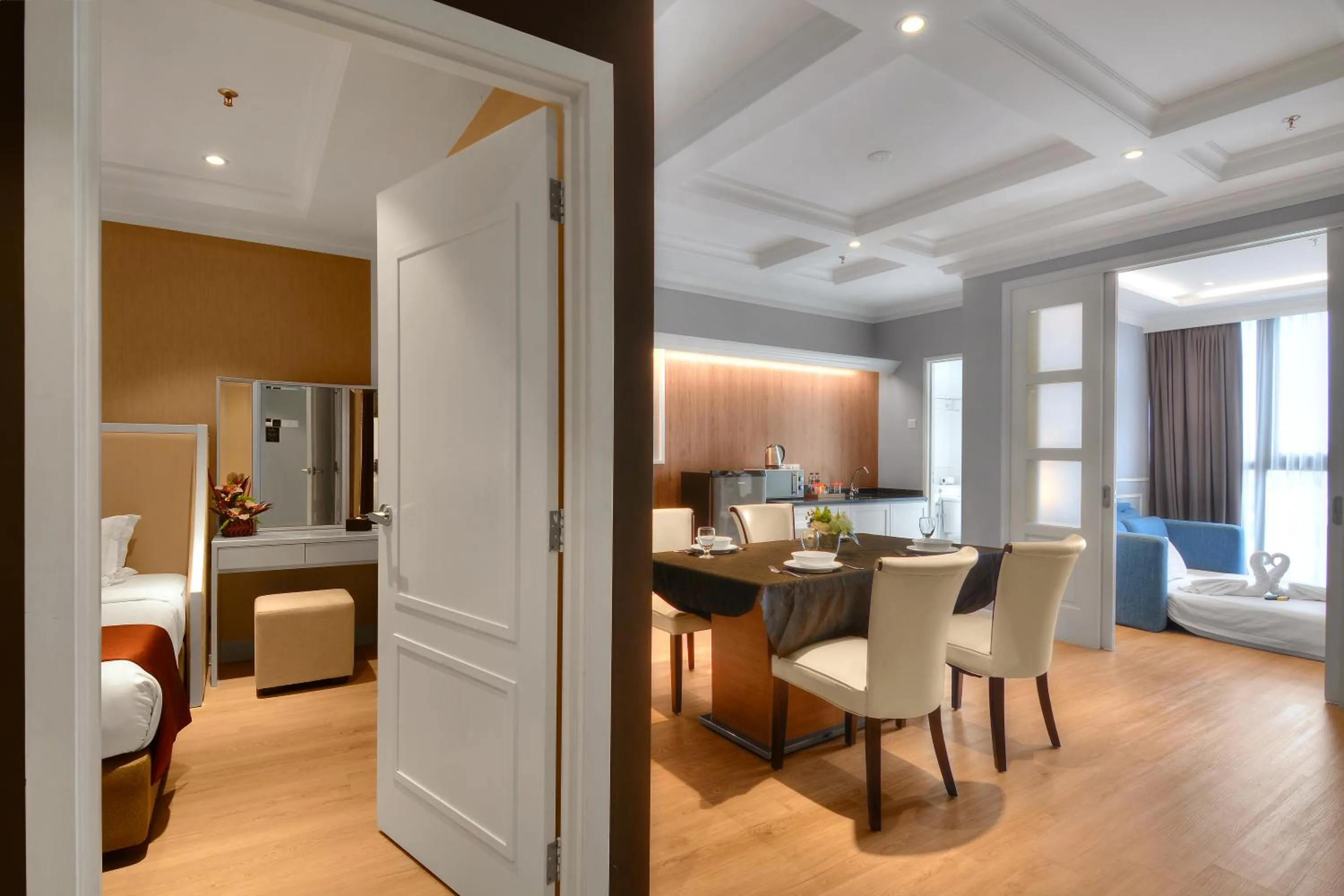 Bed in The Granite Luxury Hotel Penang