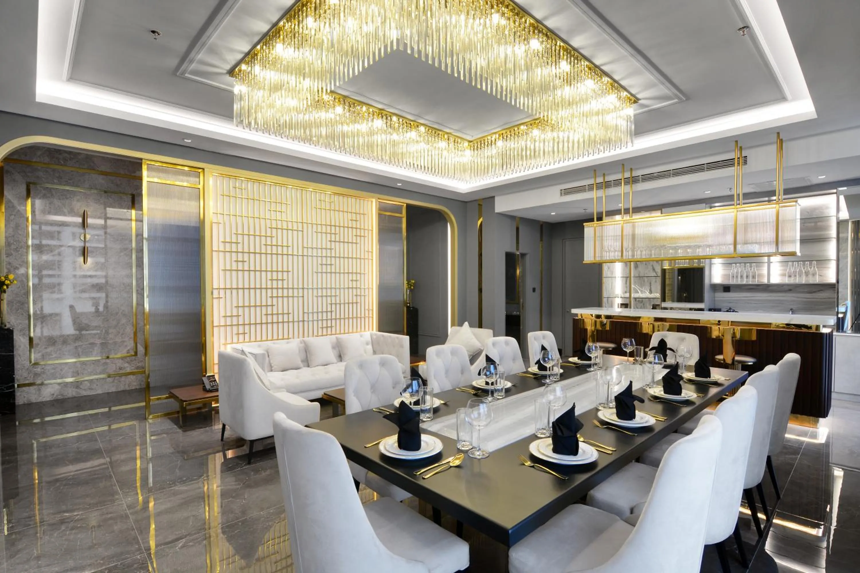 Kitchen or kitchenette in The Granite Luxury Hotel Penang