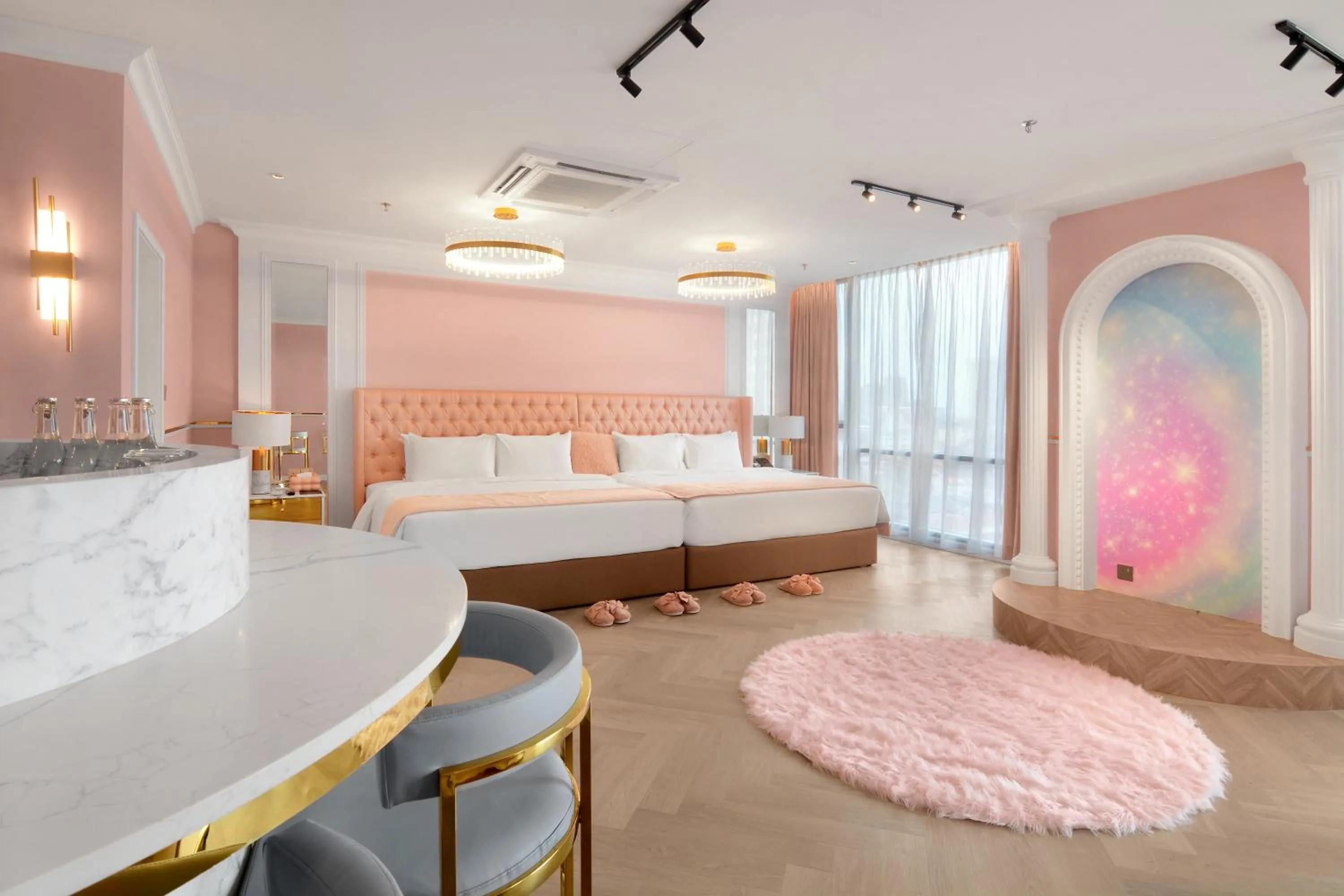 Bed in The Granite Luxury Hotel Penang