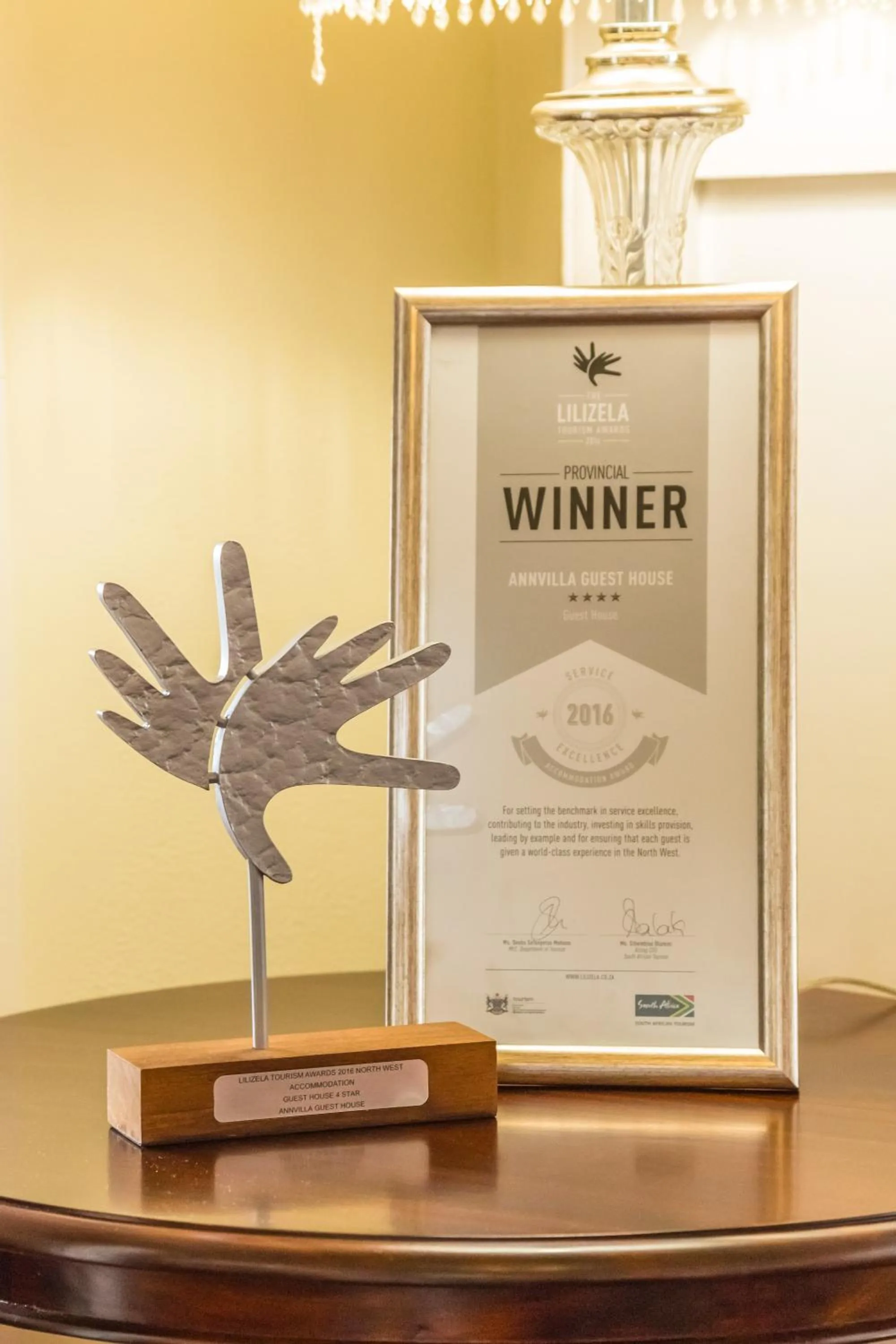 Certificate/Award in AnnVilla Guesthouse