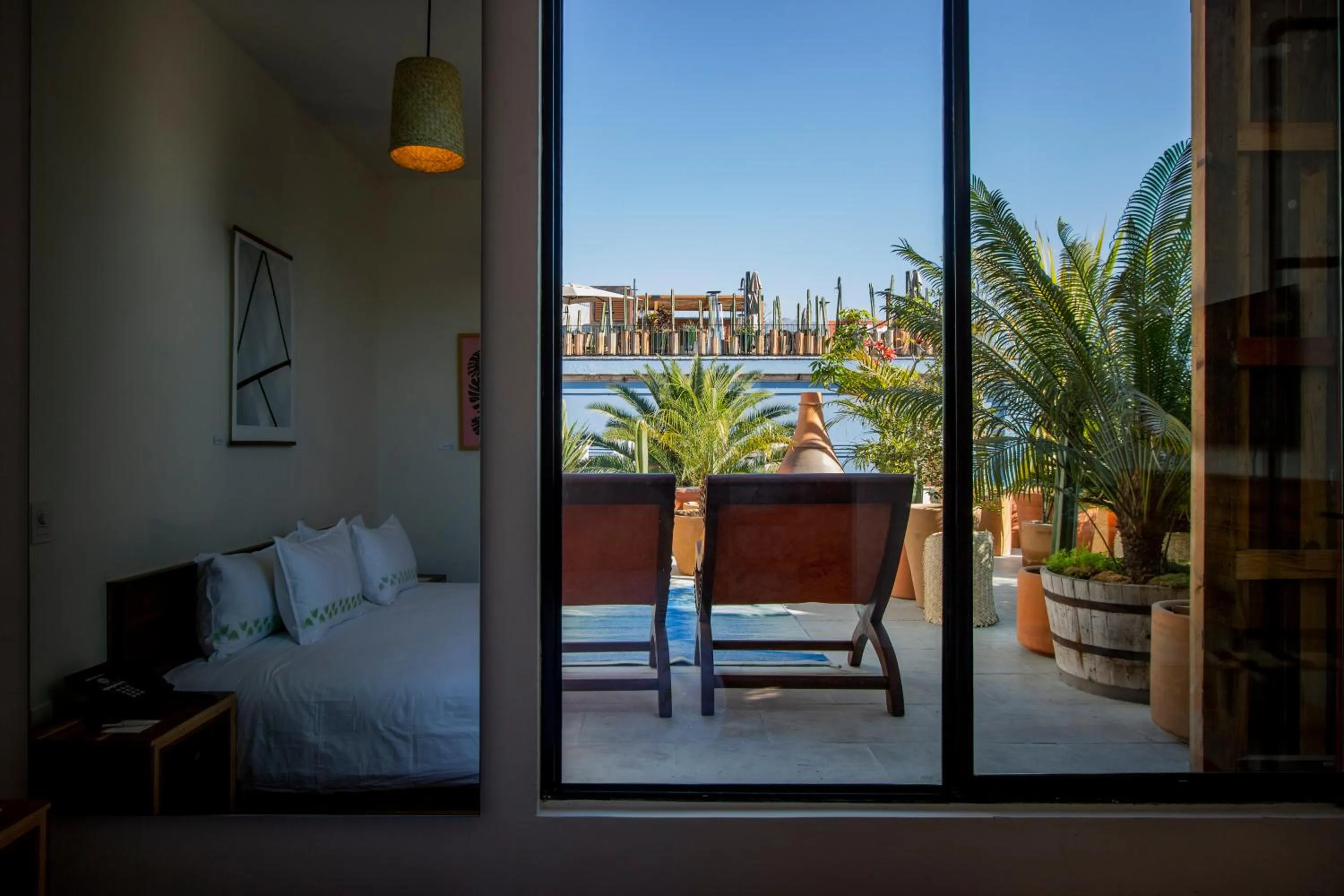 View (from property/room), Bed in Hotel Los Amantes