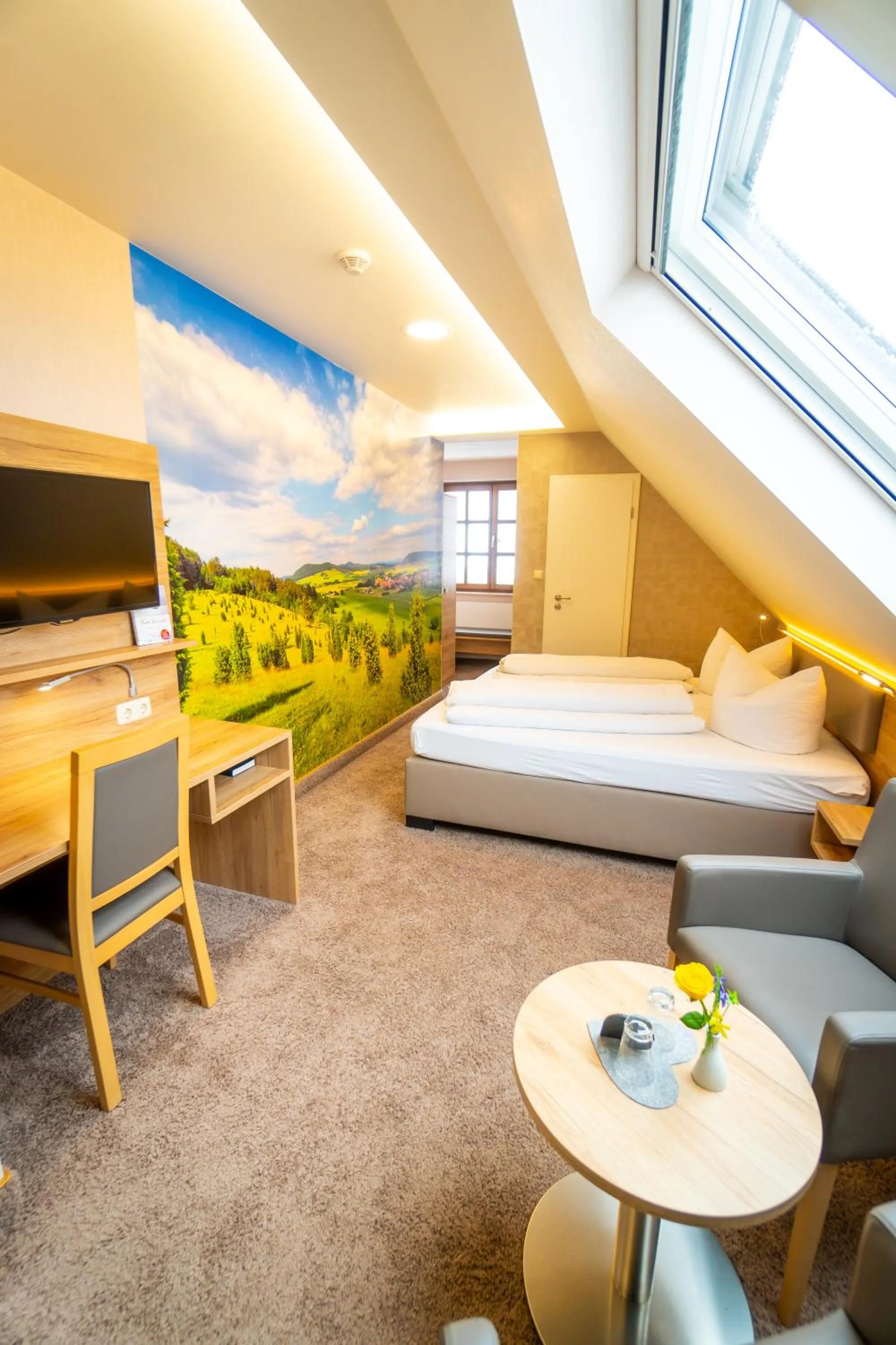 Bed in Landhotel Zur Grünen Kutte