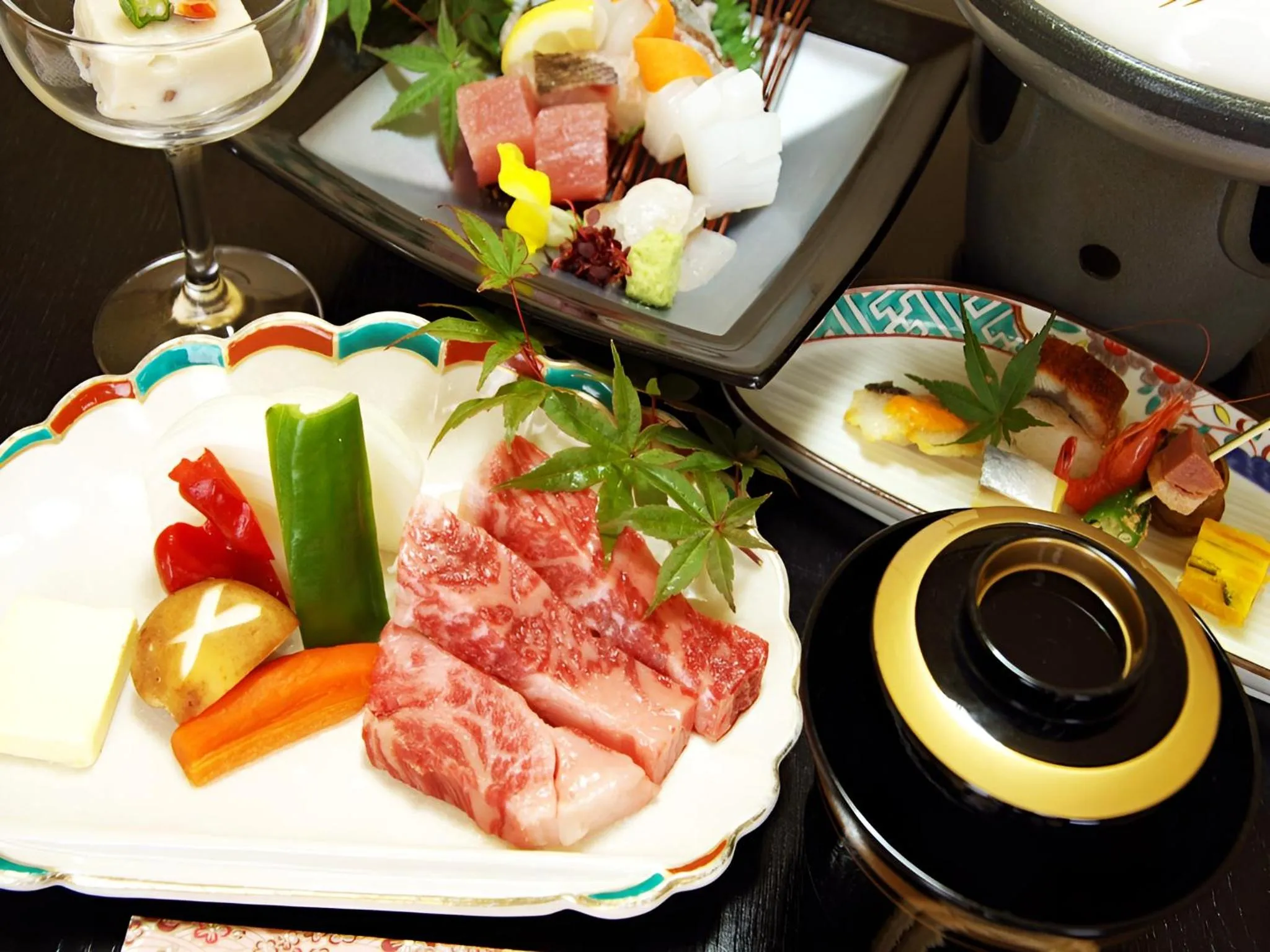 Food and drinks in Kirishima miyama hotel