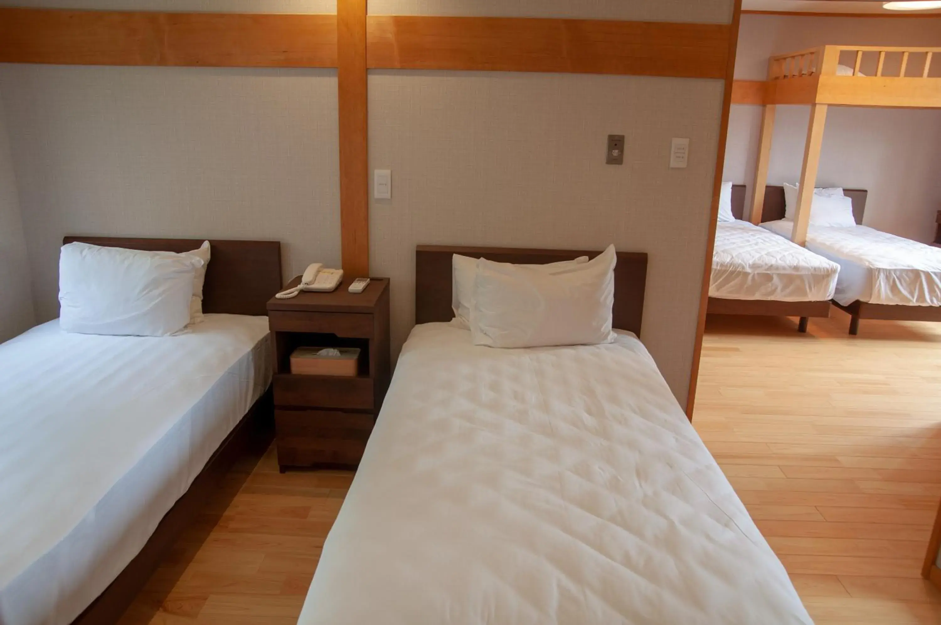 Bed in Kirishima miyama hotel Bed in Kirishima miyama hotel