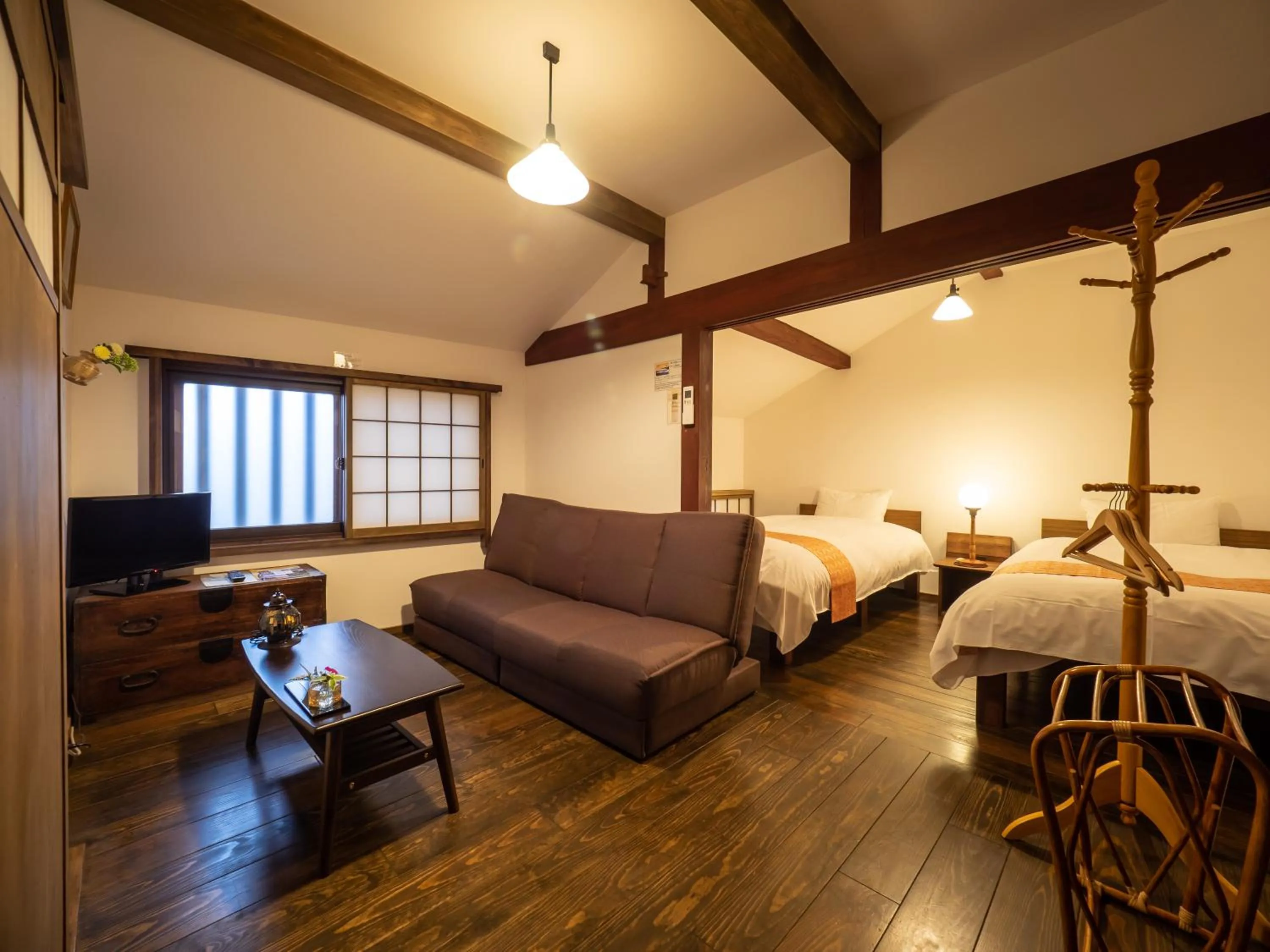 Bed in Inase Otsu Machiya Bed and Breakfast